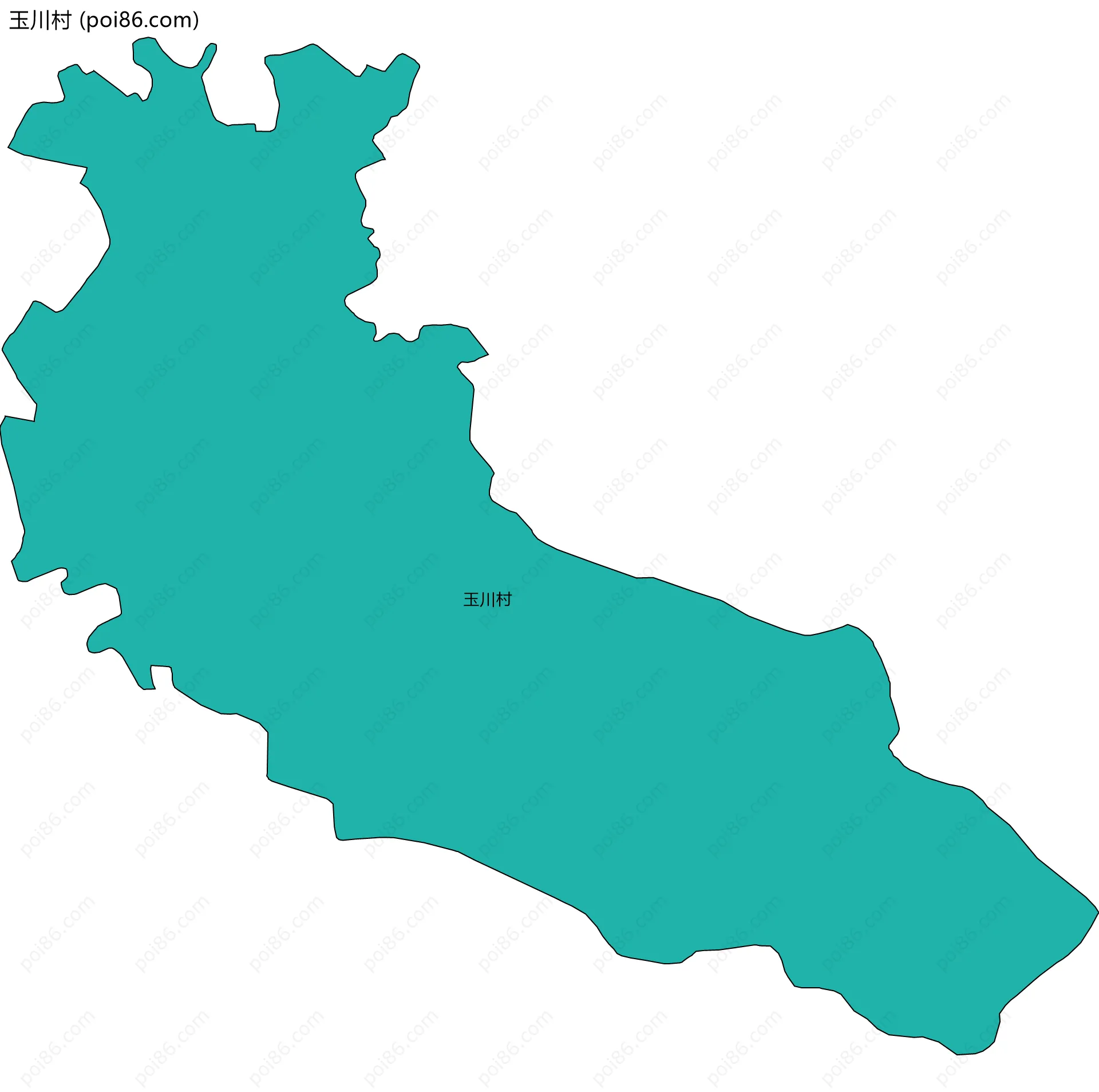 玉川村边界地图