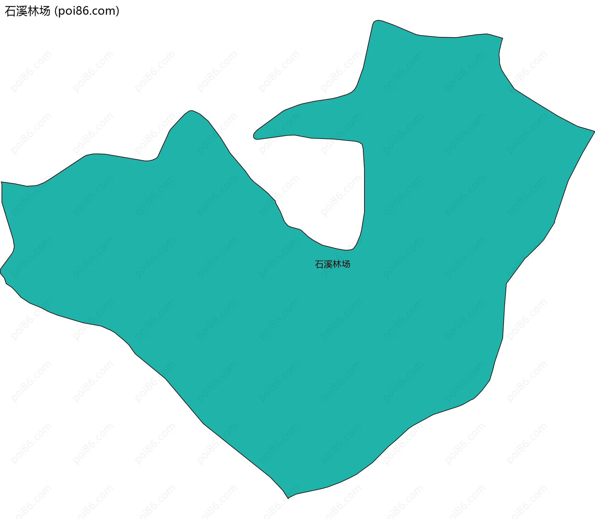 石溪林场边界地图