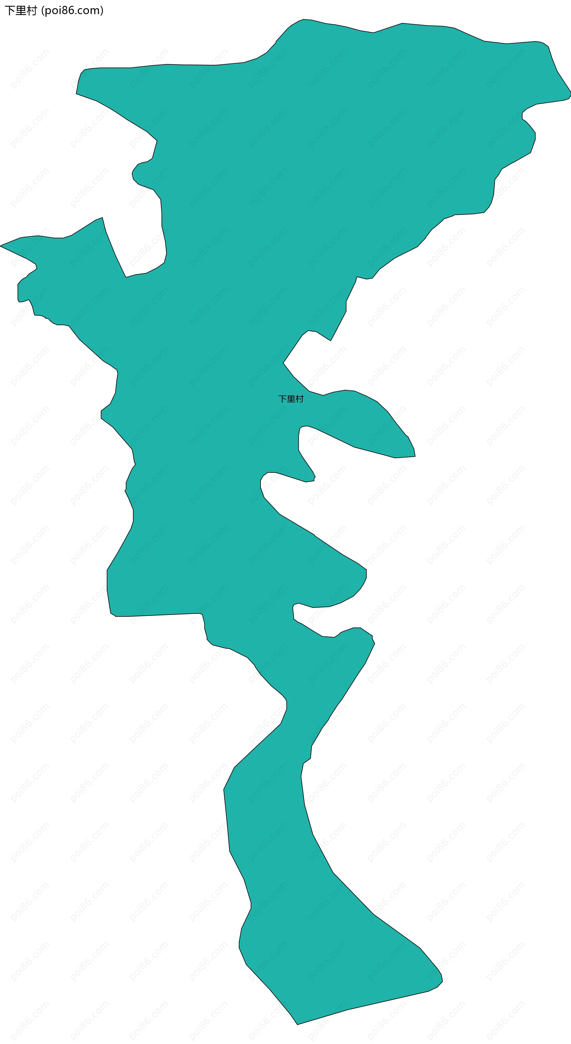 下里村边界地图