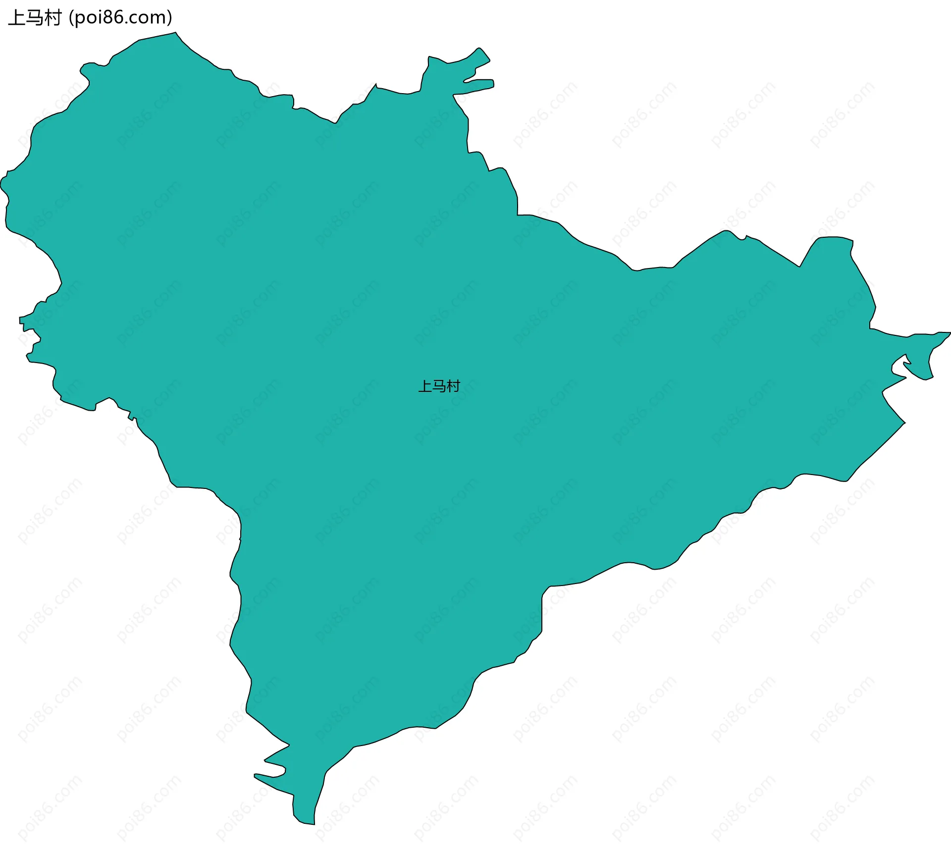 上马村边界地图
