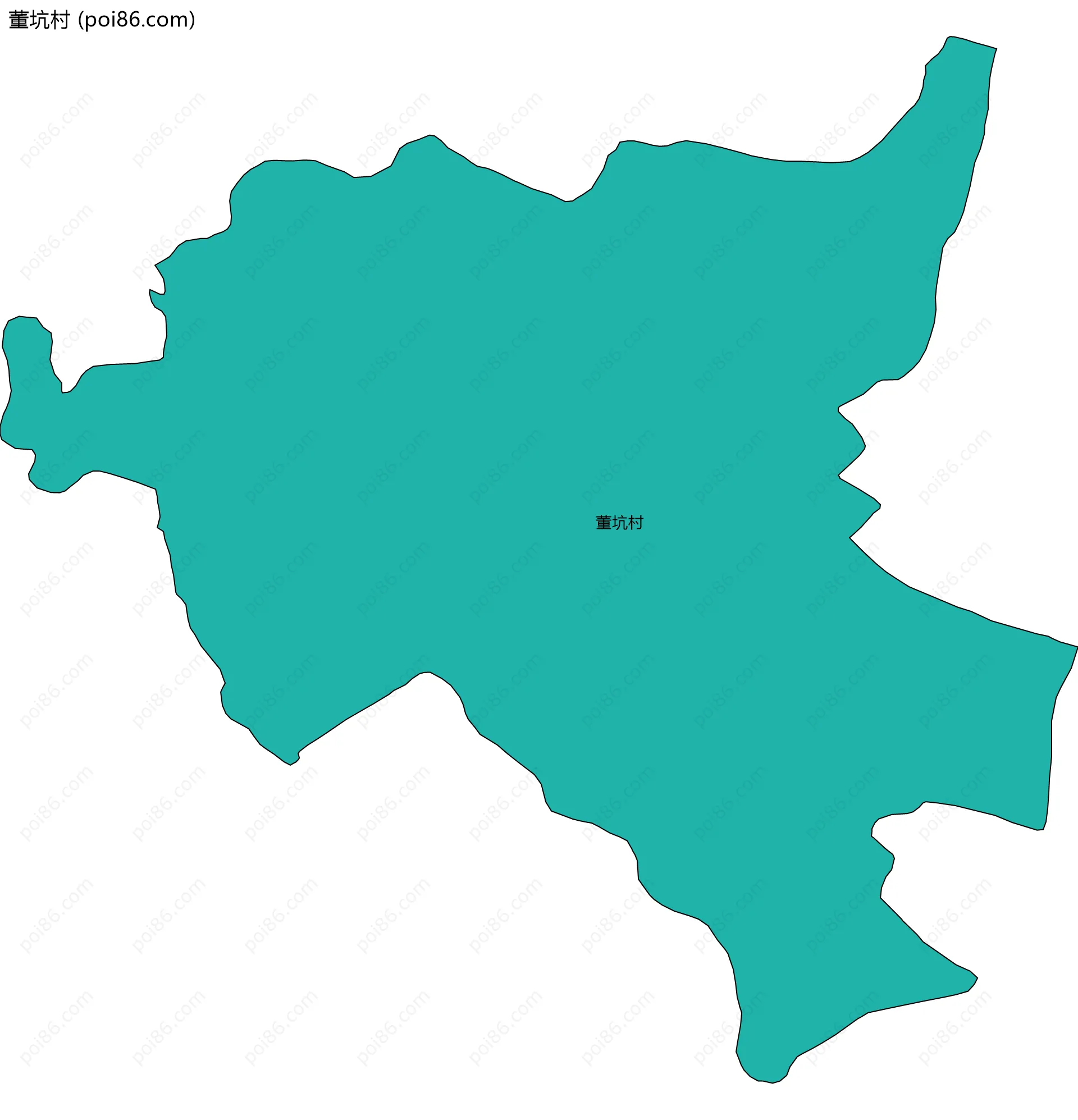 董坑村边界地图