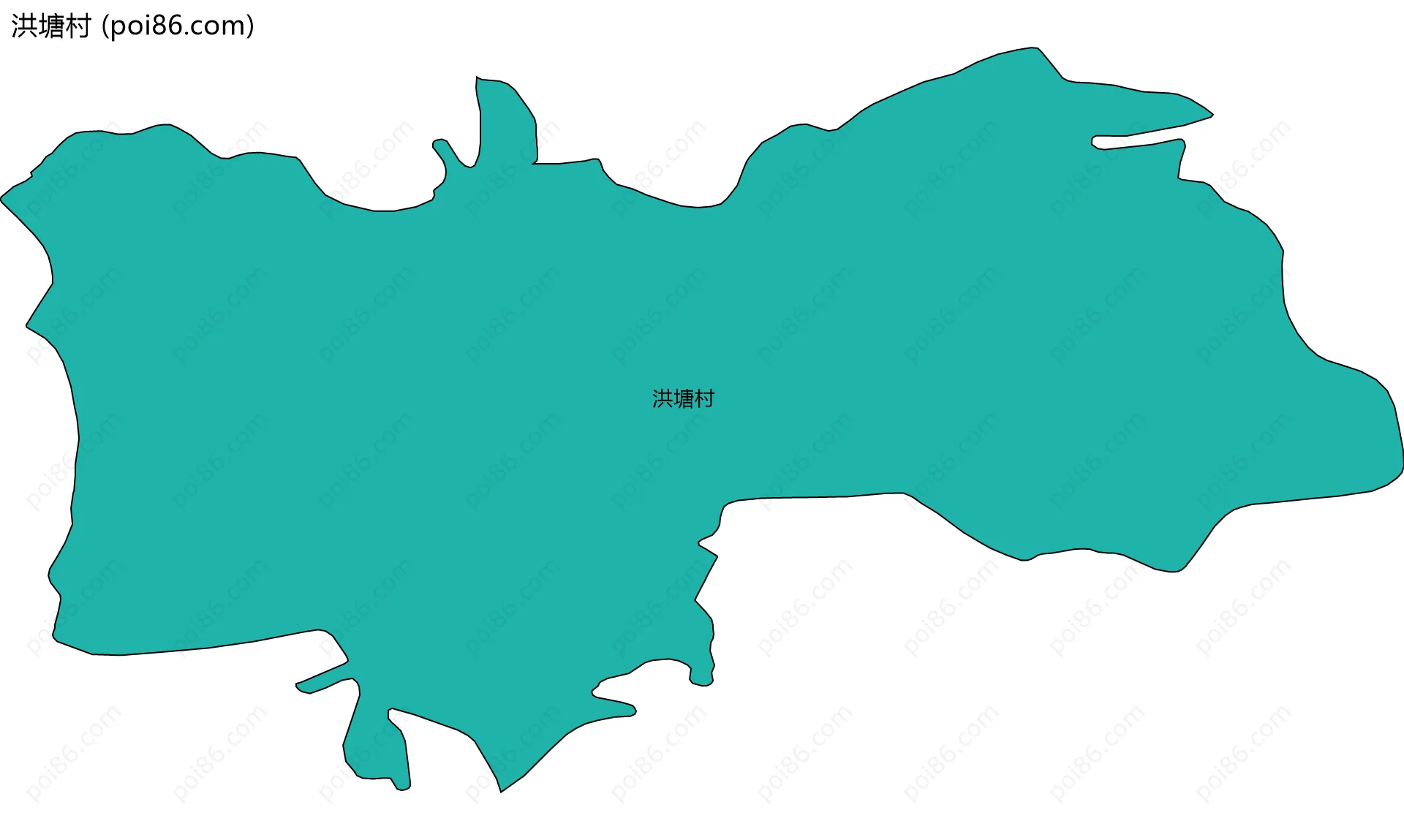 洪塘村边界地图