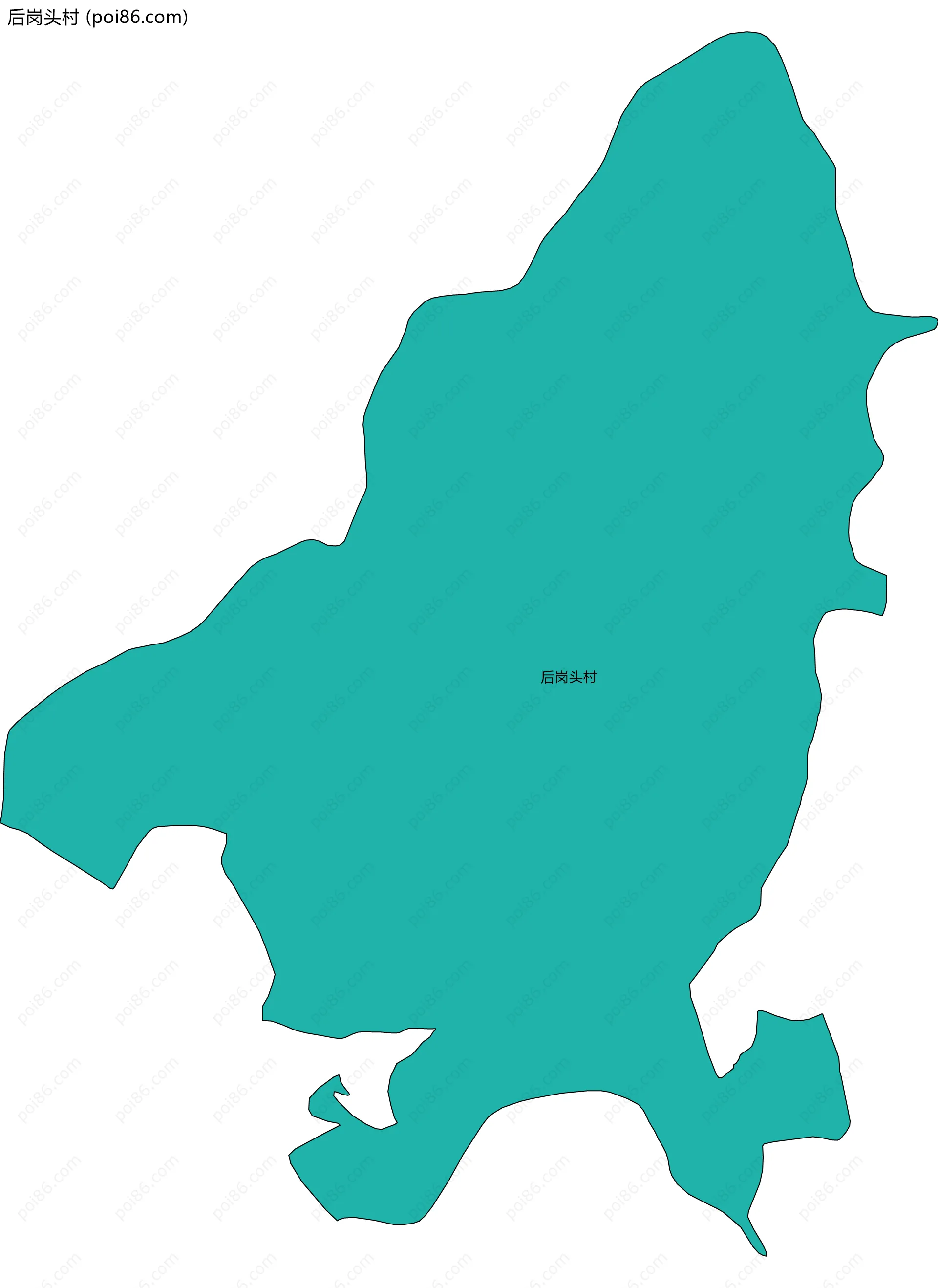 后岗头村边界地图