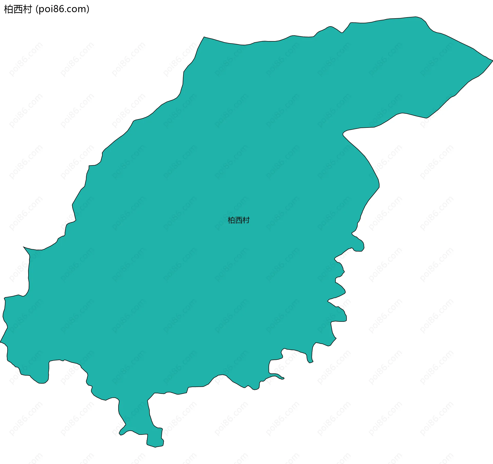 柏西村边界地图