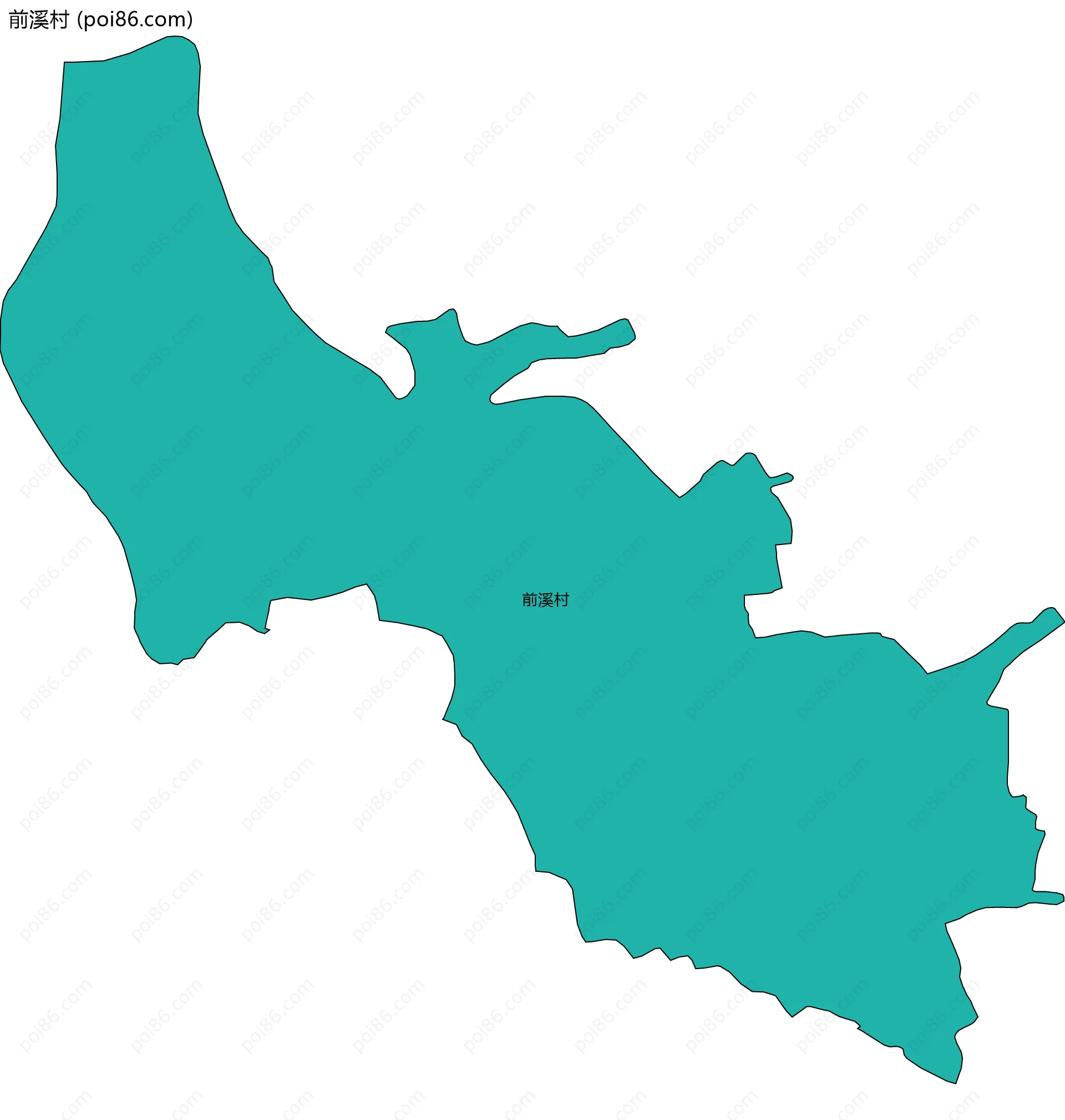 前溪村边界地图