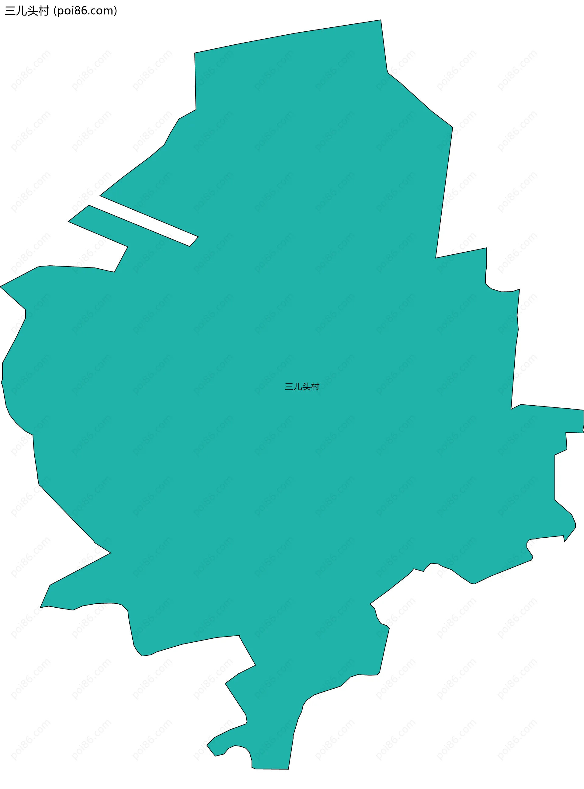 三儿头村边界地图