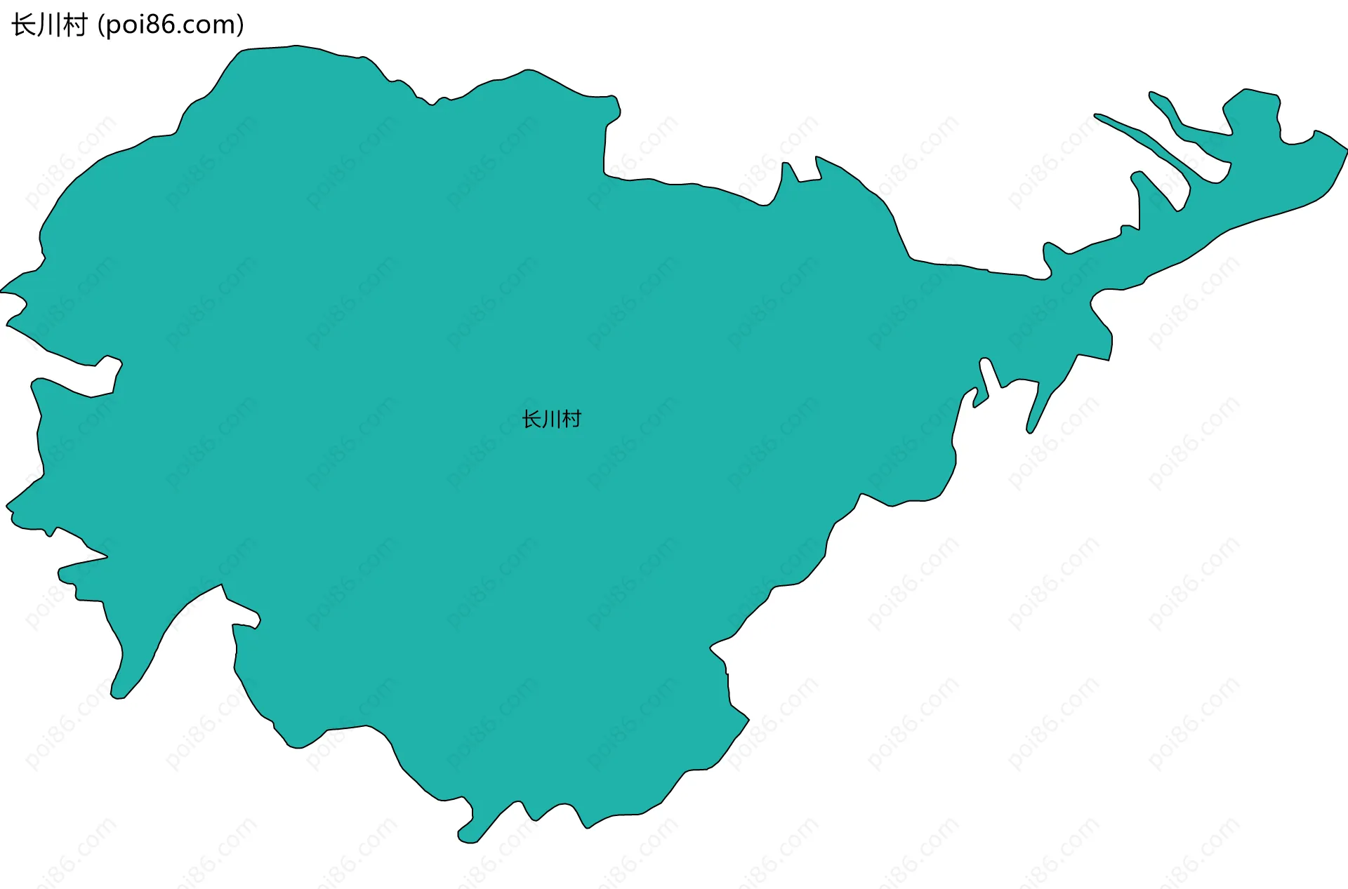 长川村边界地图