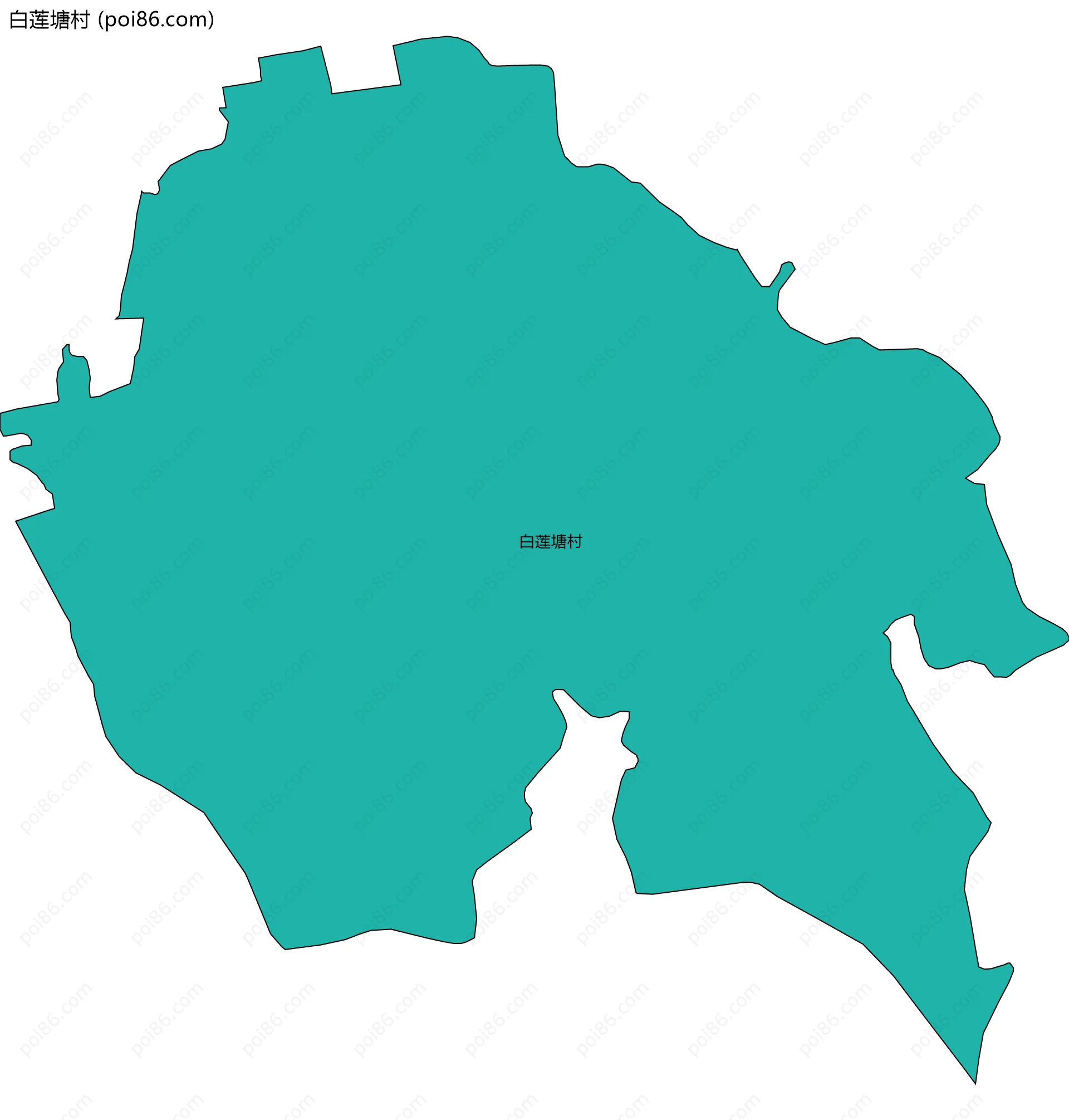 白莲塘村边界地图