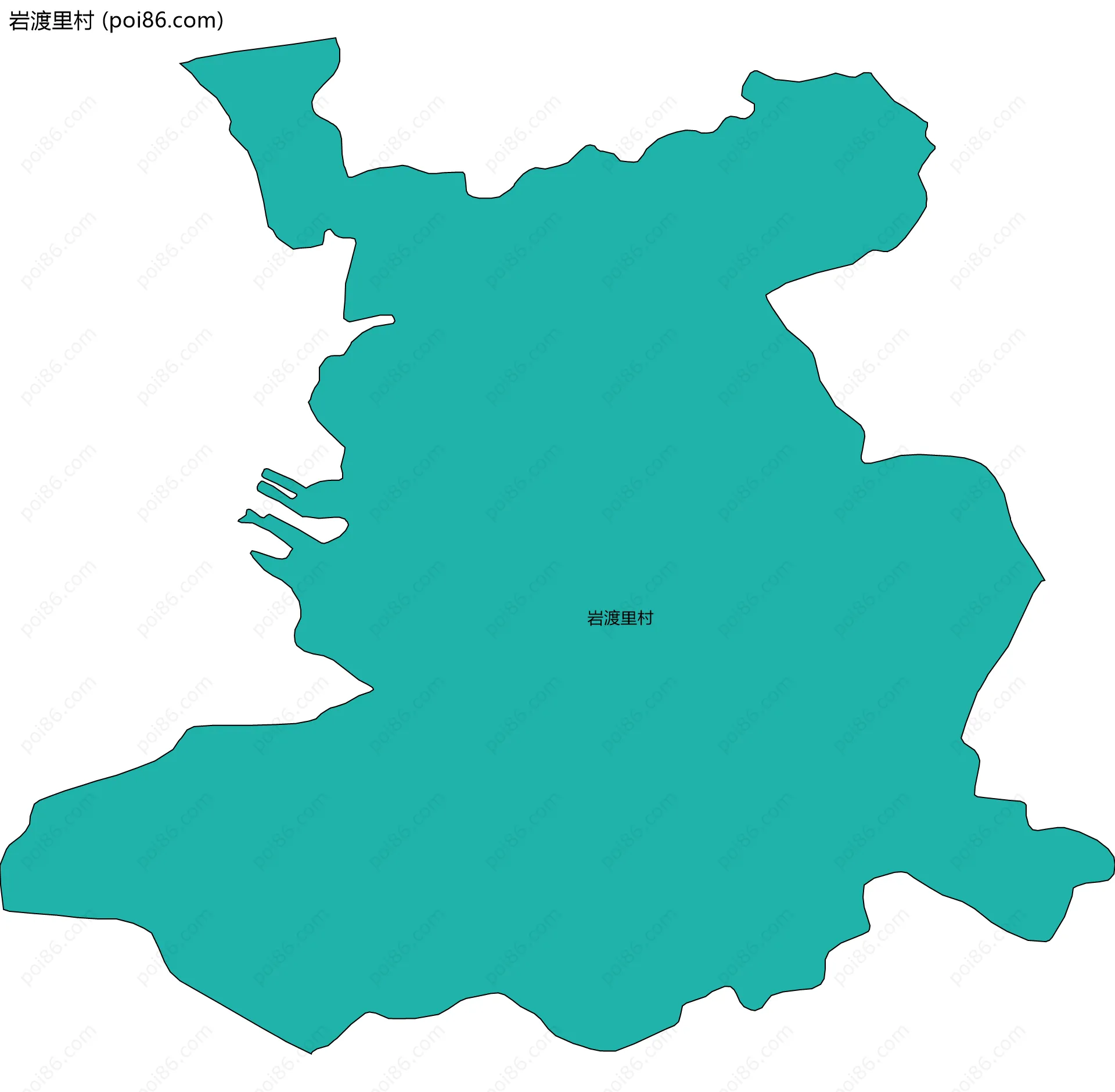 岩渡里村边界地图