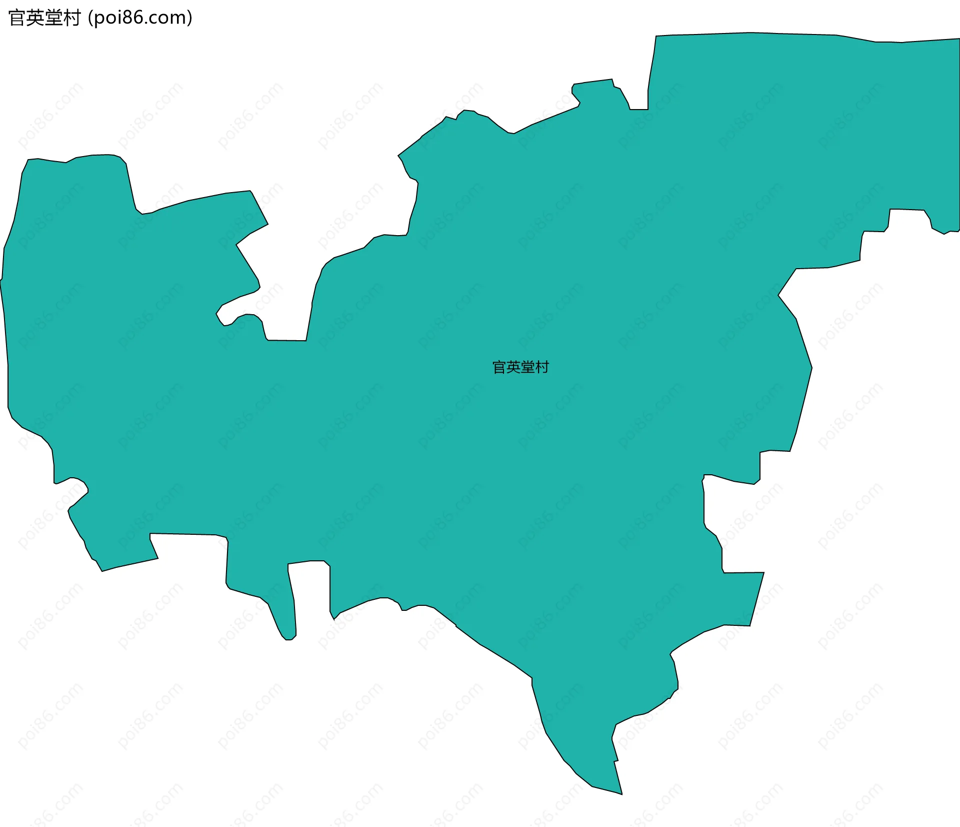 官英堂村边界地图