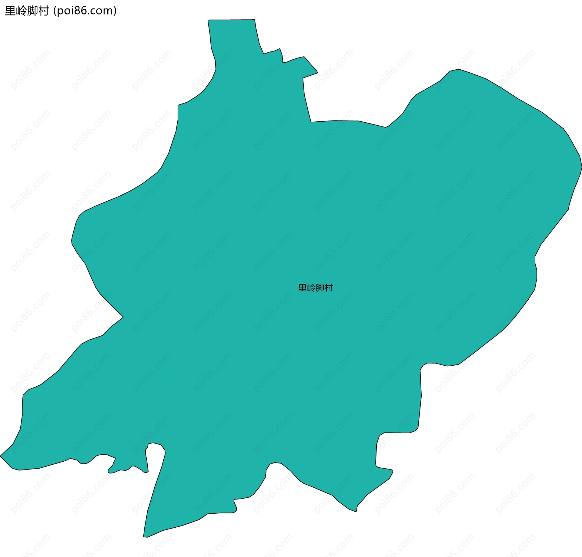 里岭脚村边界地图
