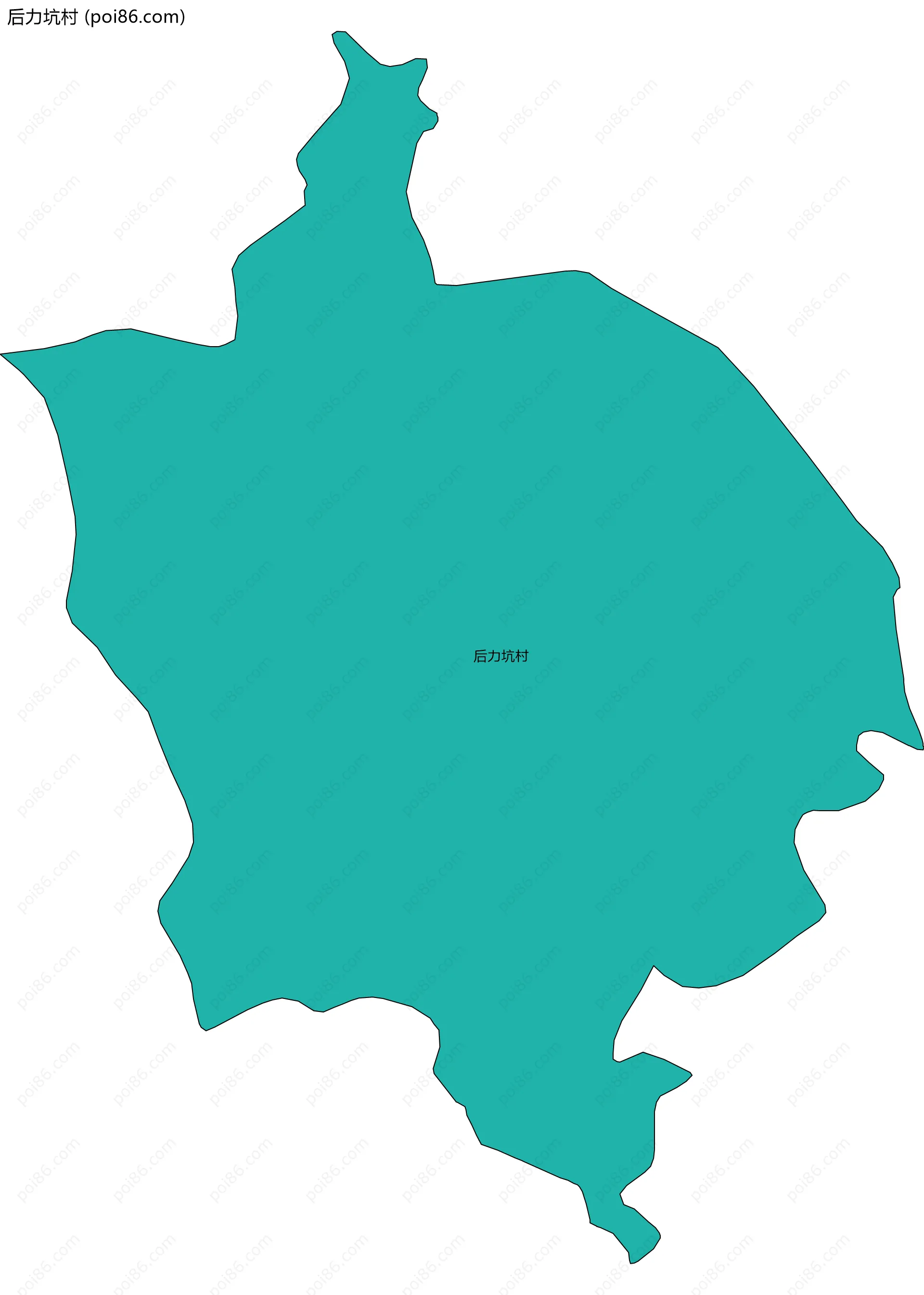 后力坑村边界地图