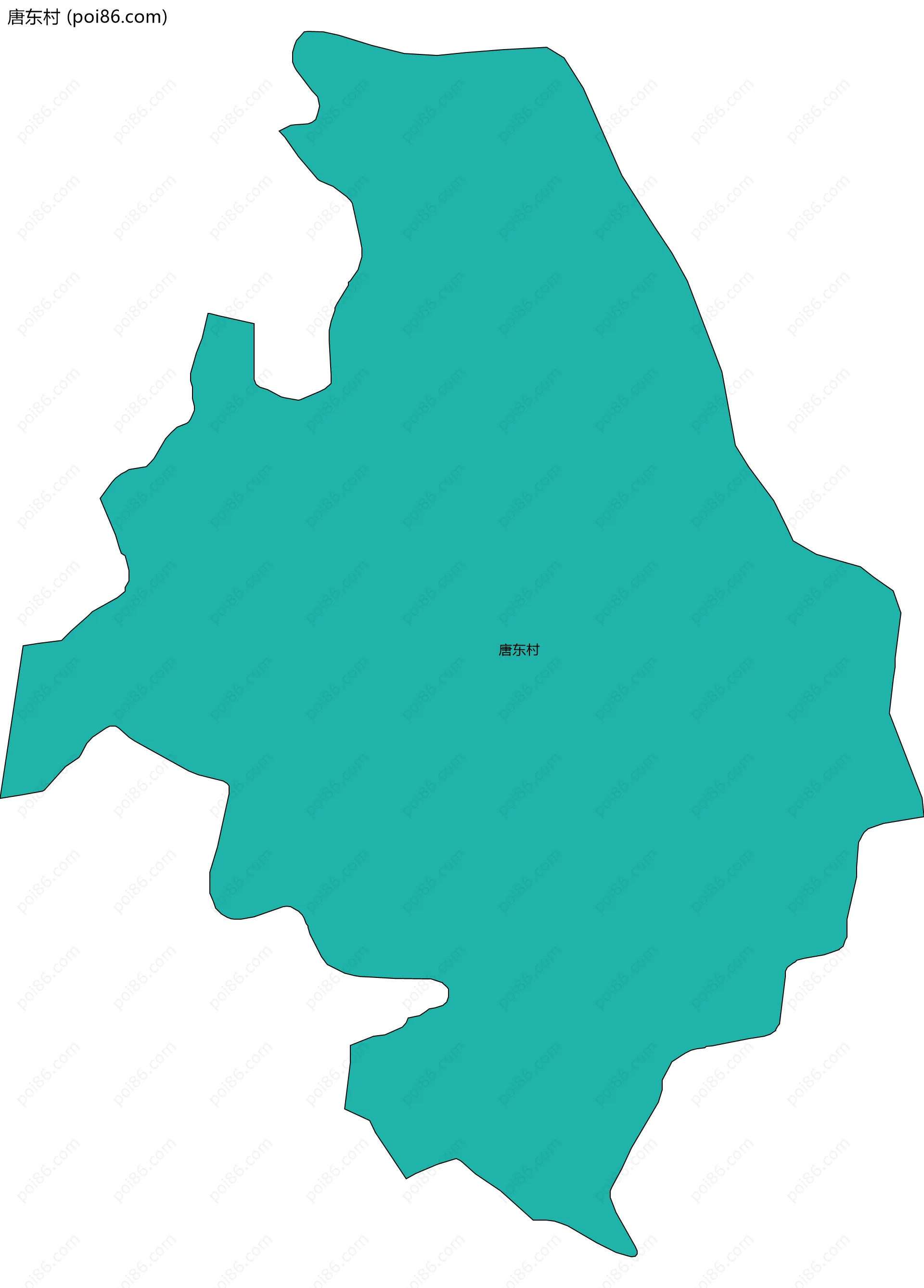 唐东村边界地图