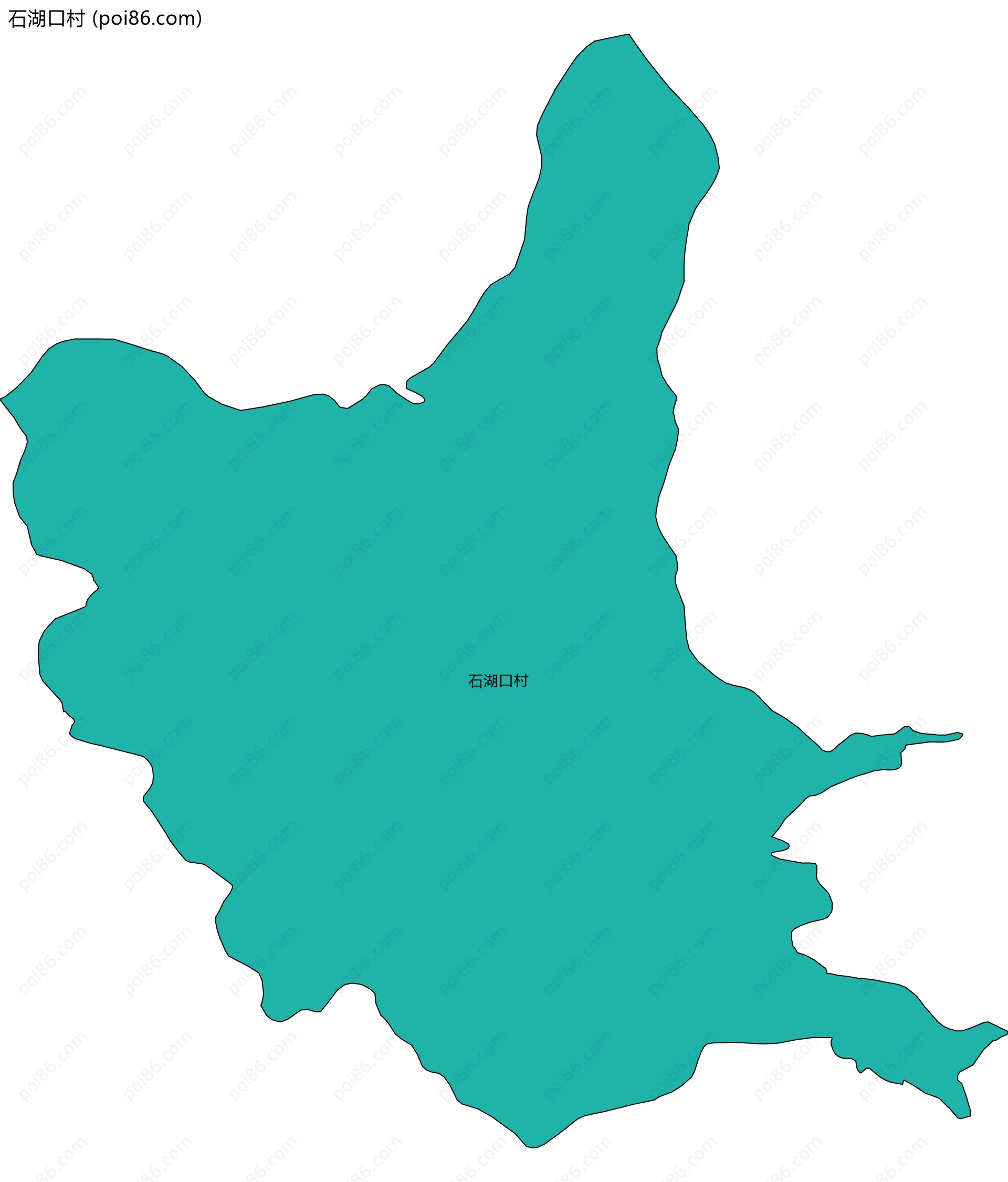 石湖口村边界地图