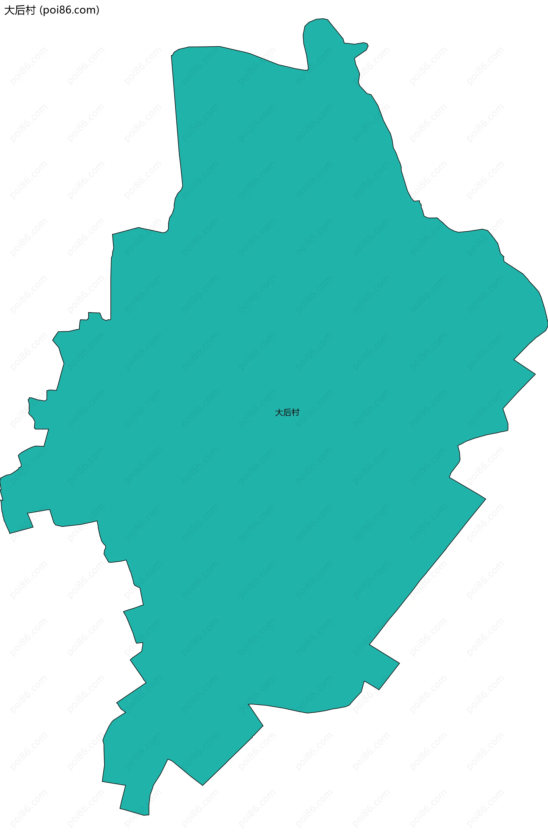 大后村边界地图