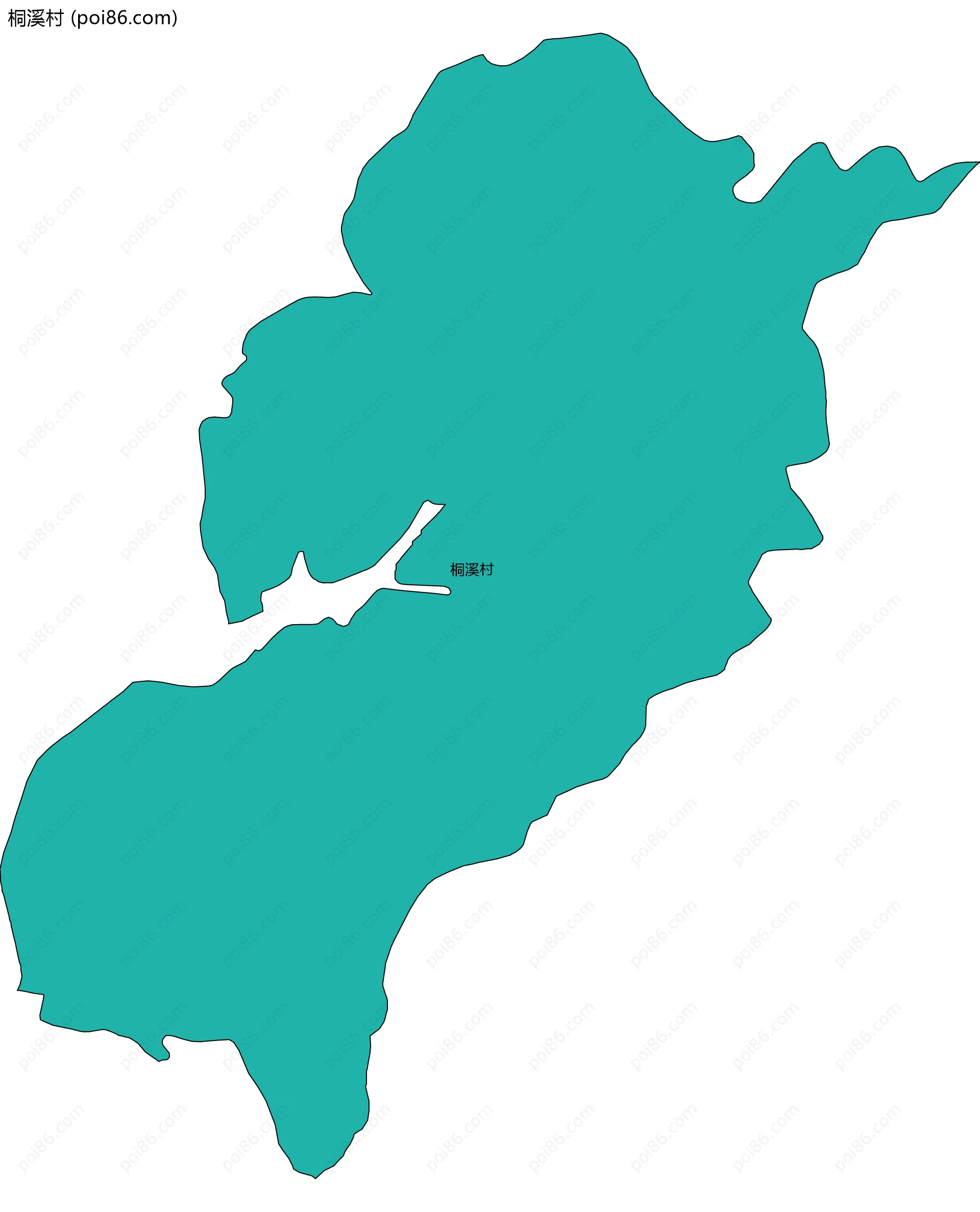 桐溪村边界地图