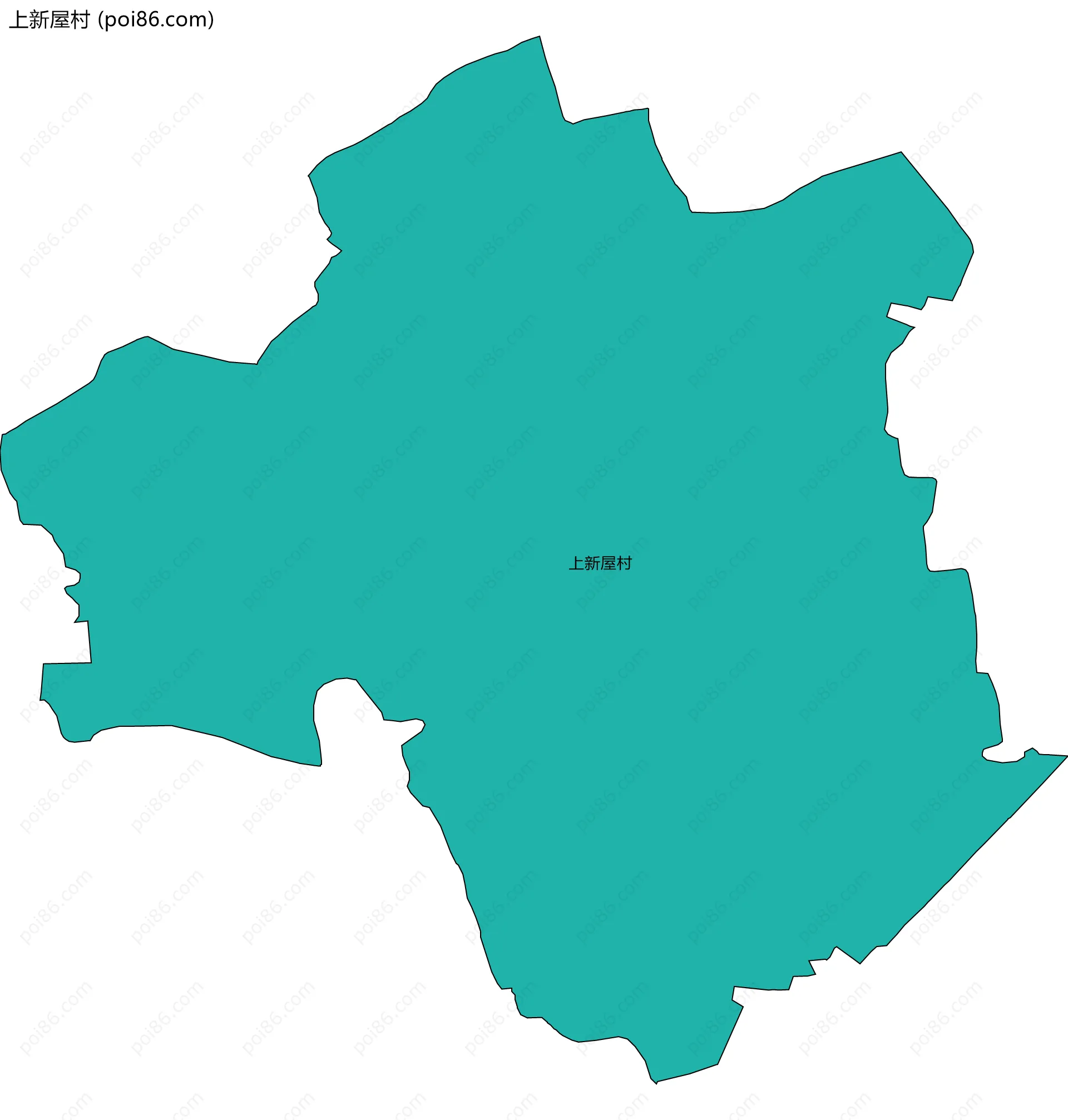 上新屋村边界地图
