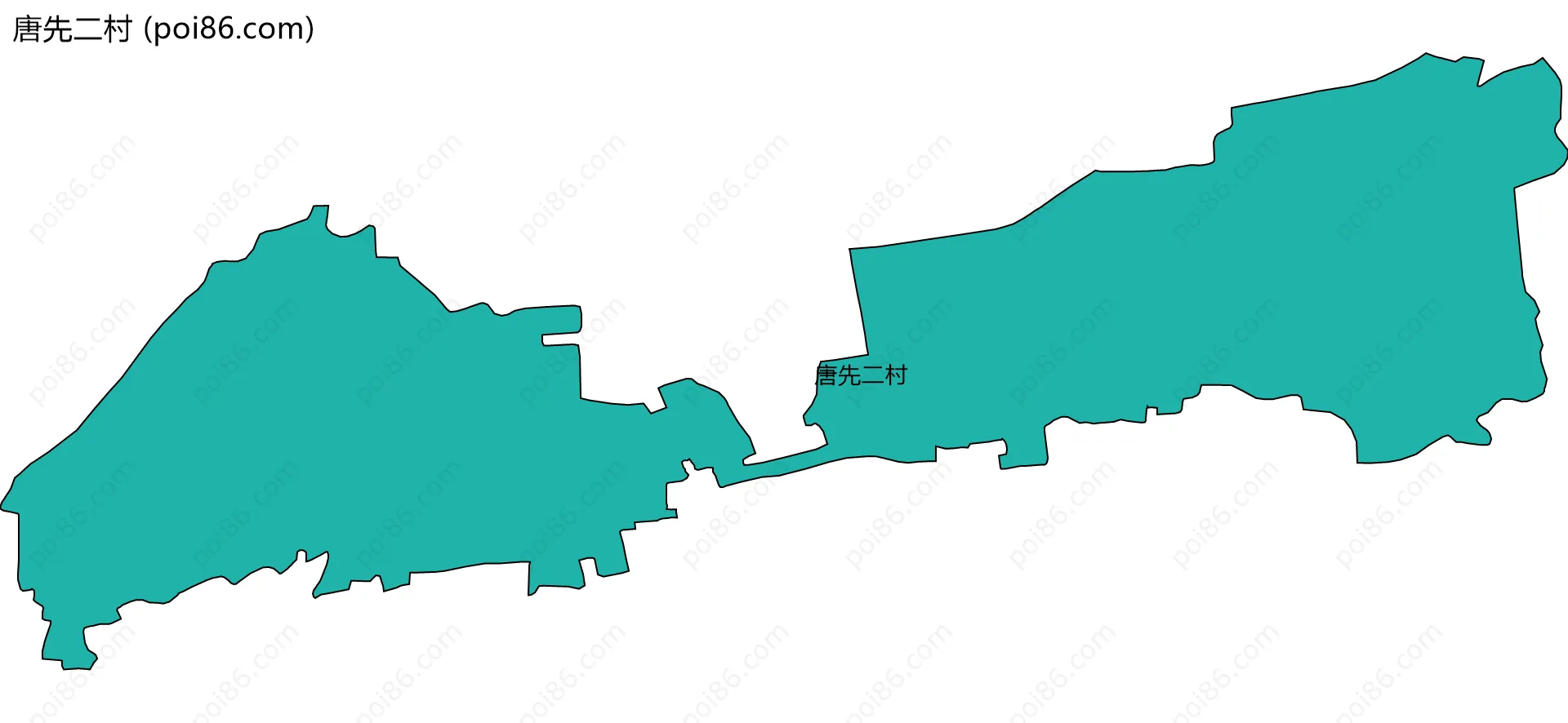 唐先二村边界地图