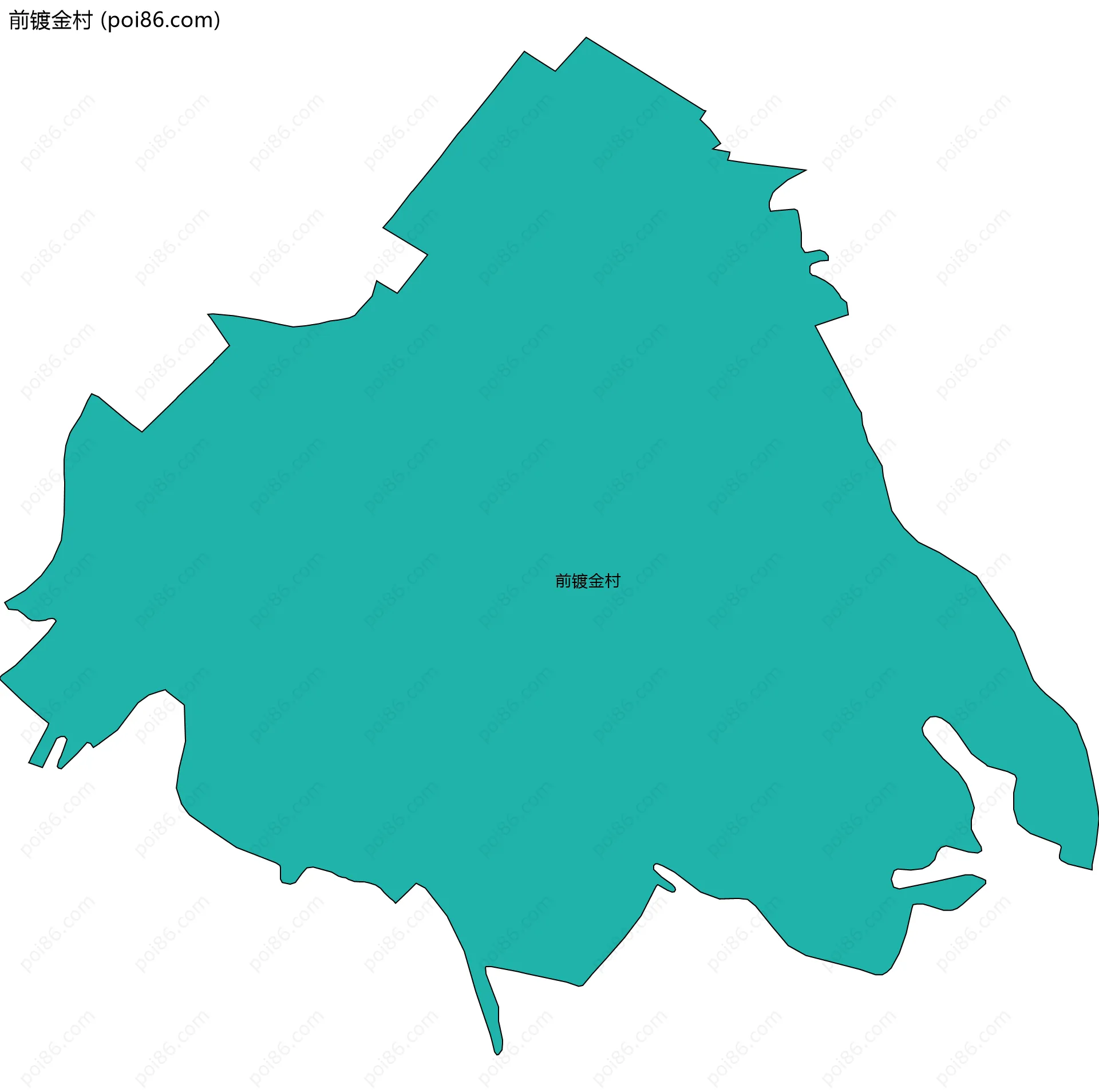 前镀金村边界地图