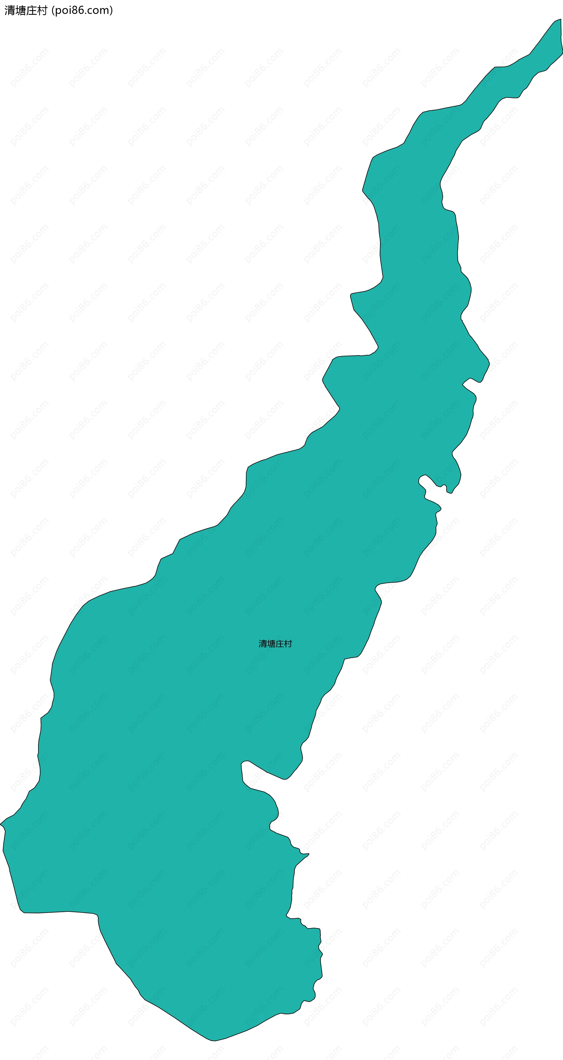 清塘庄村边界地图