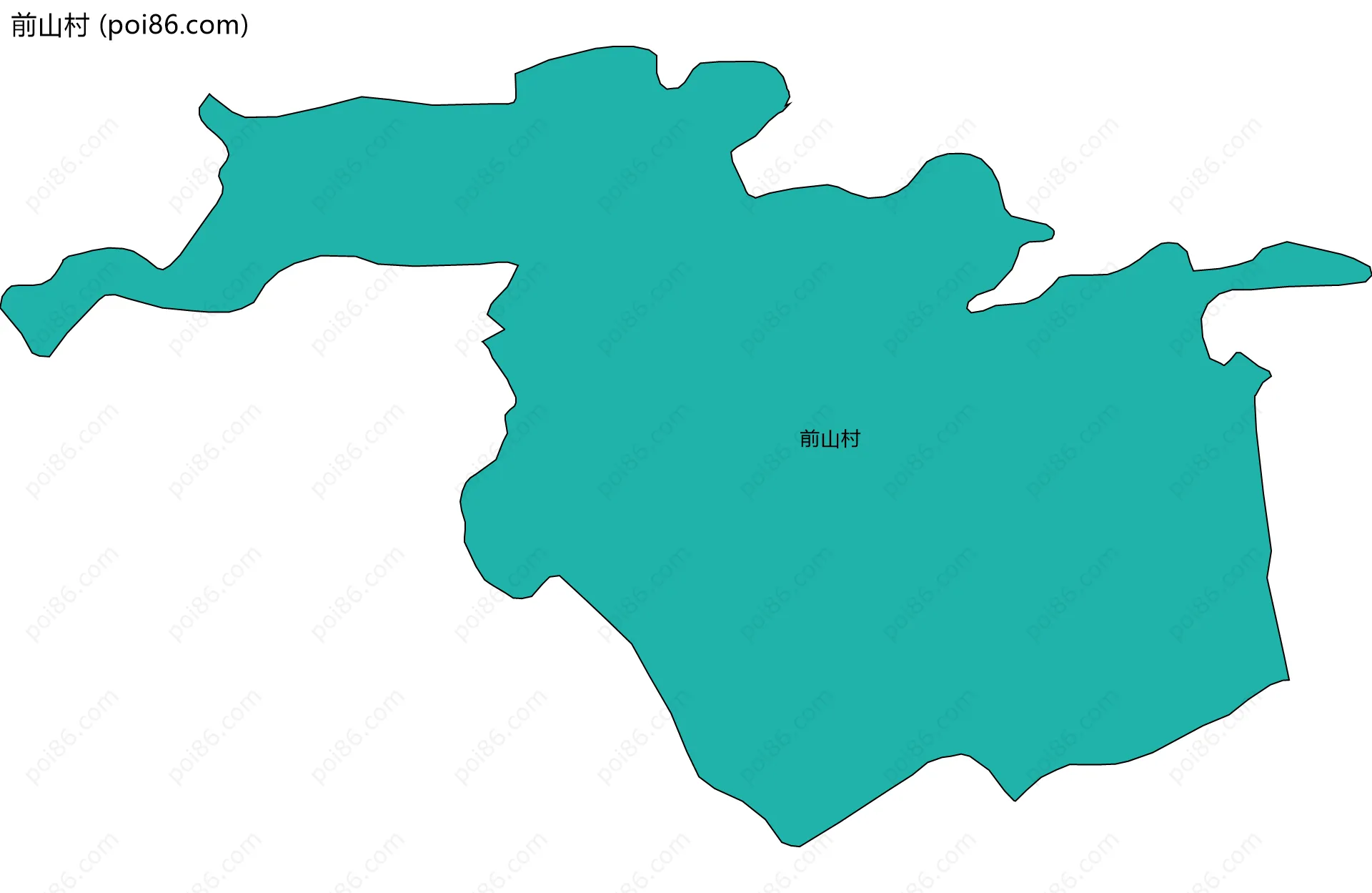 前山村边界地图