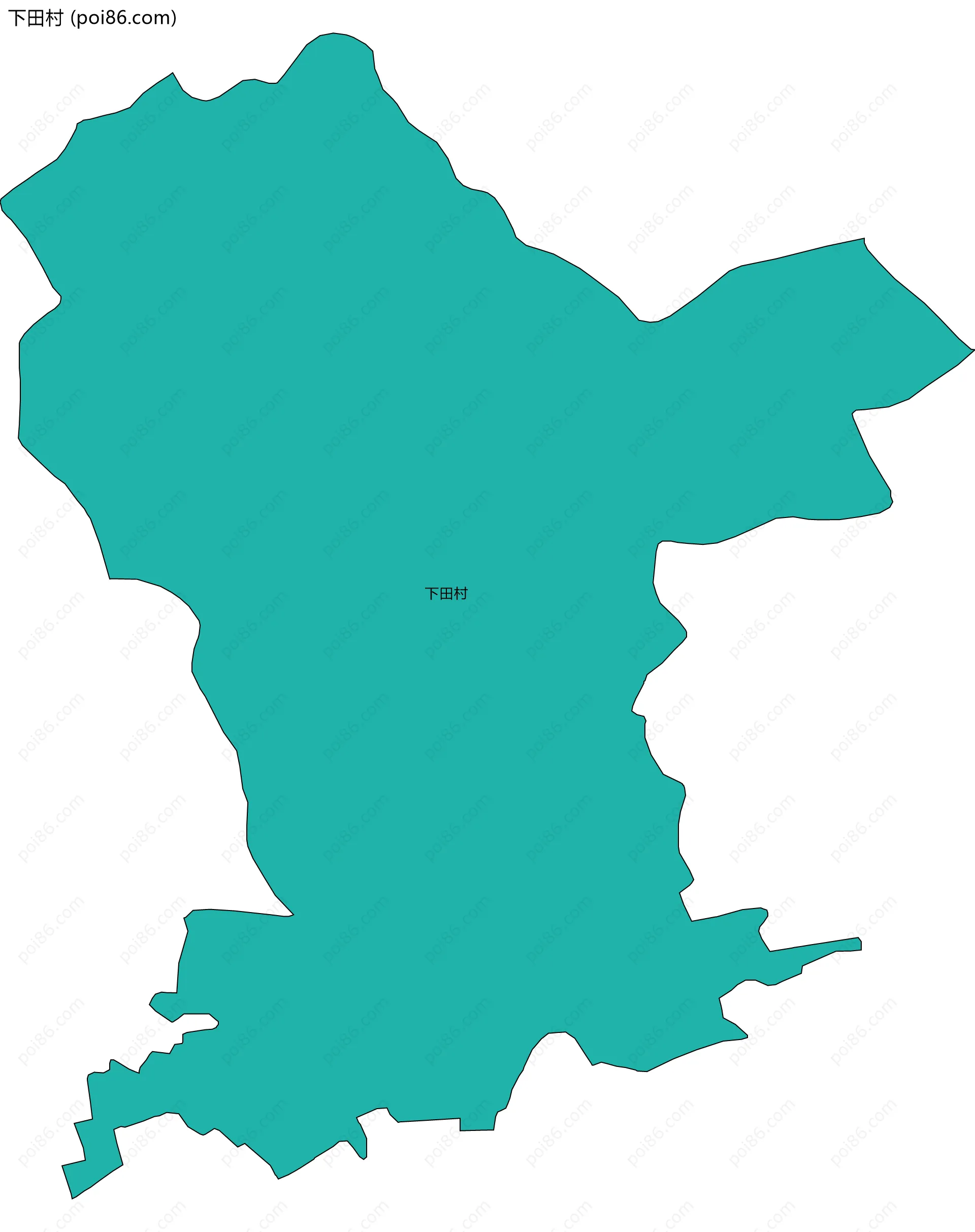 下田村边界地图