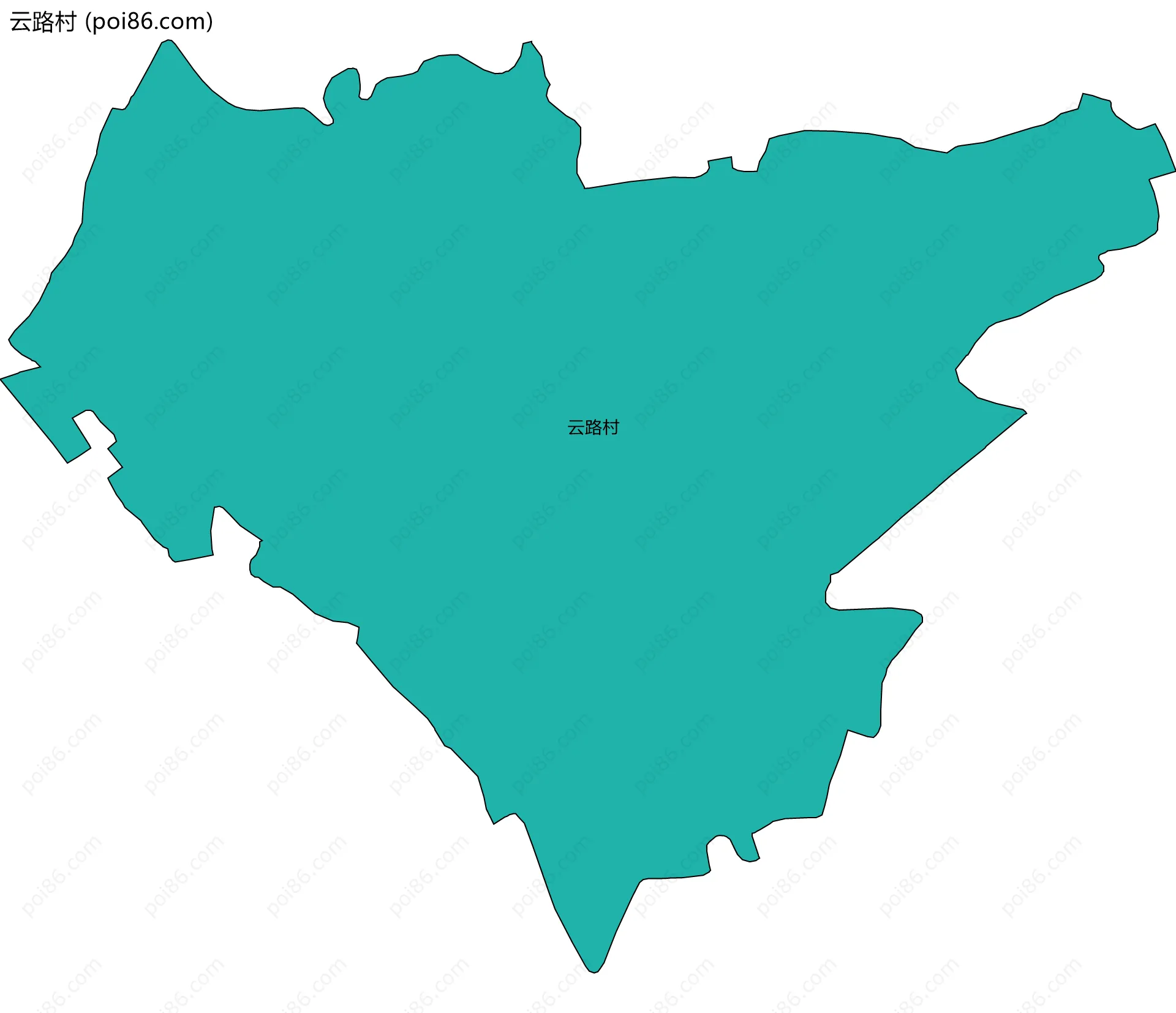 云路村边界地图