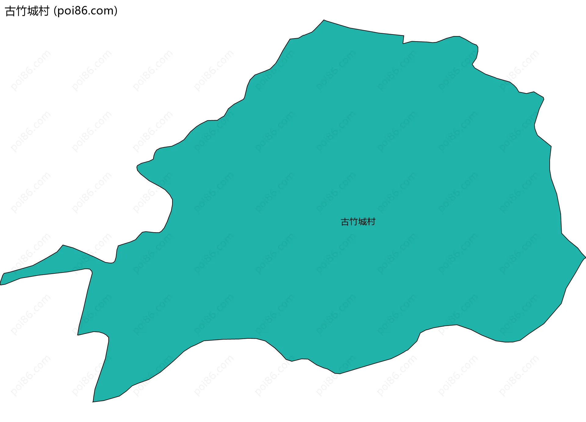 古竹城村边界地图