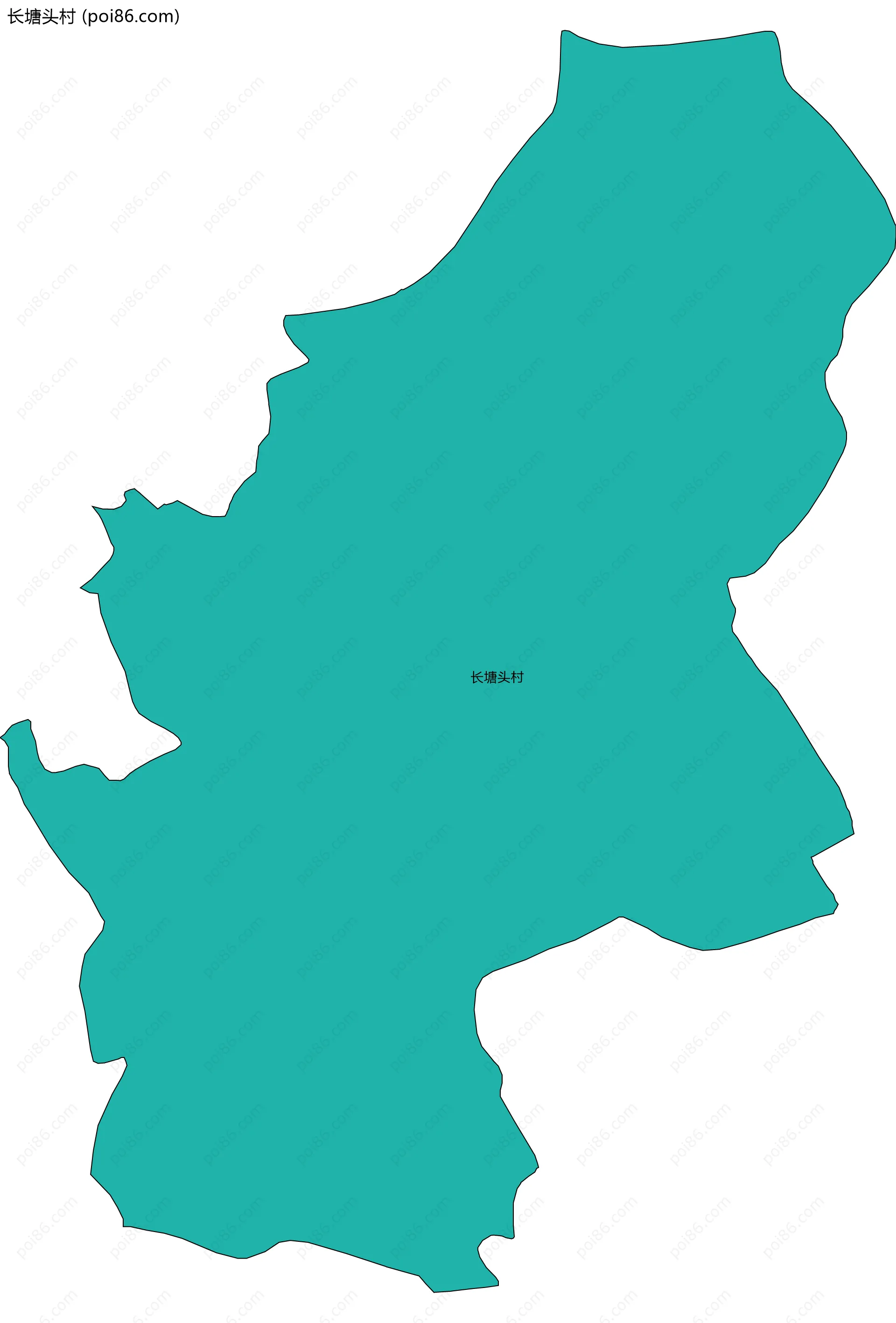 长塘头村边界地图