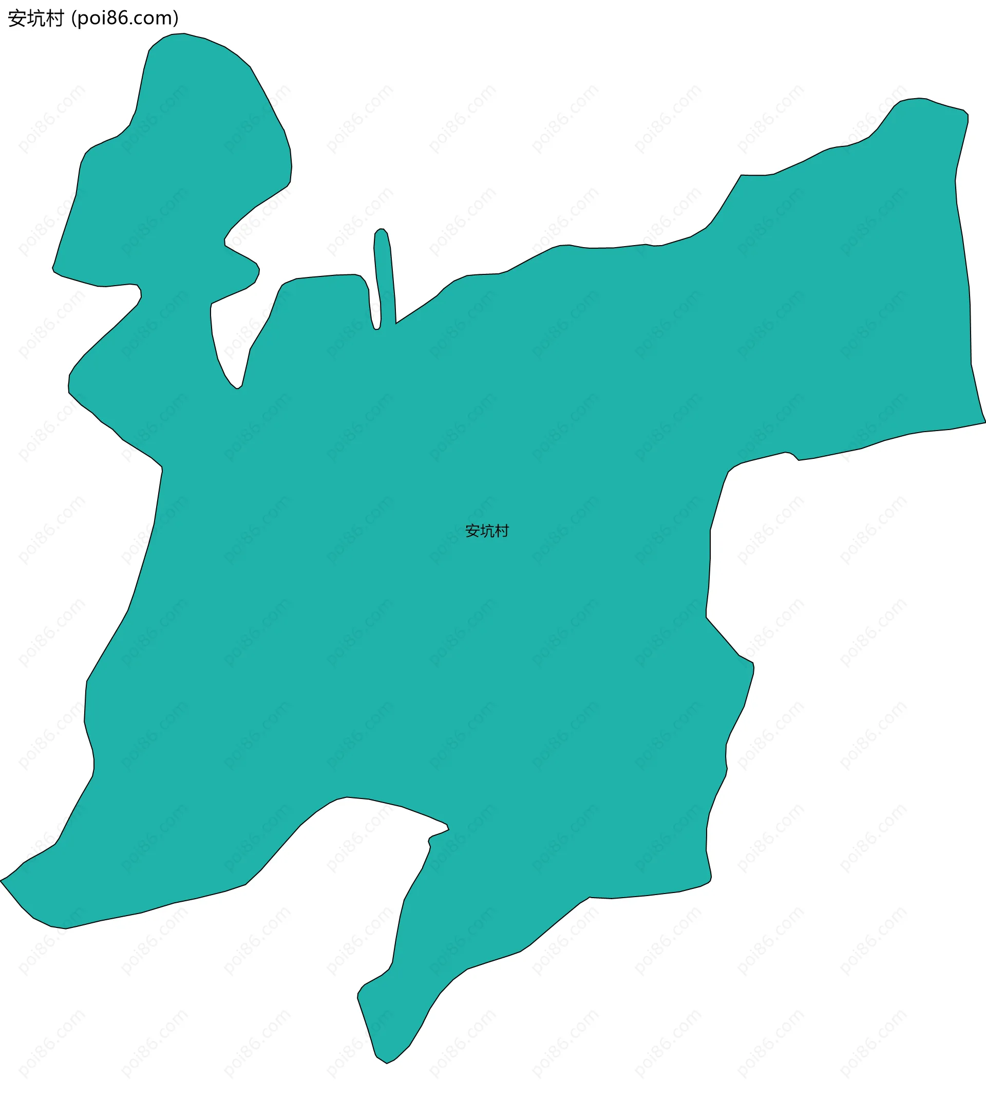 安坑村边界地图