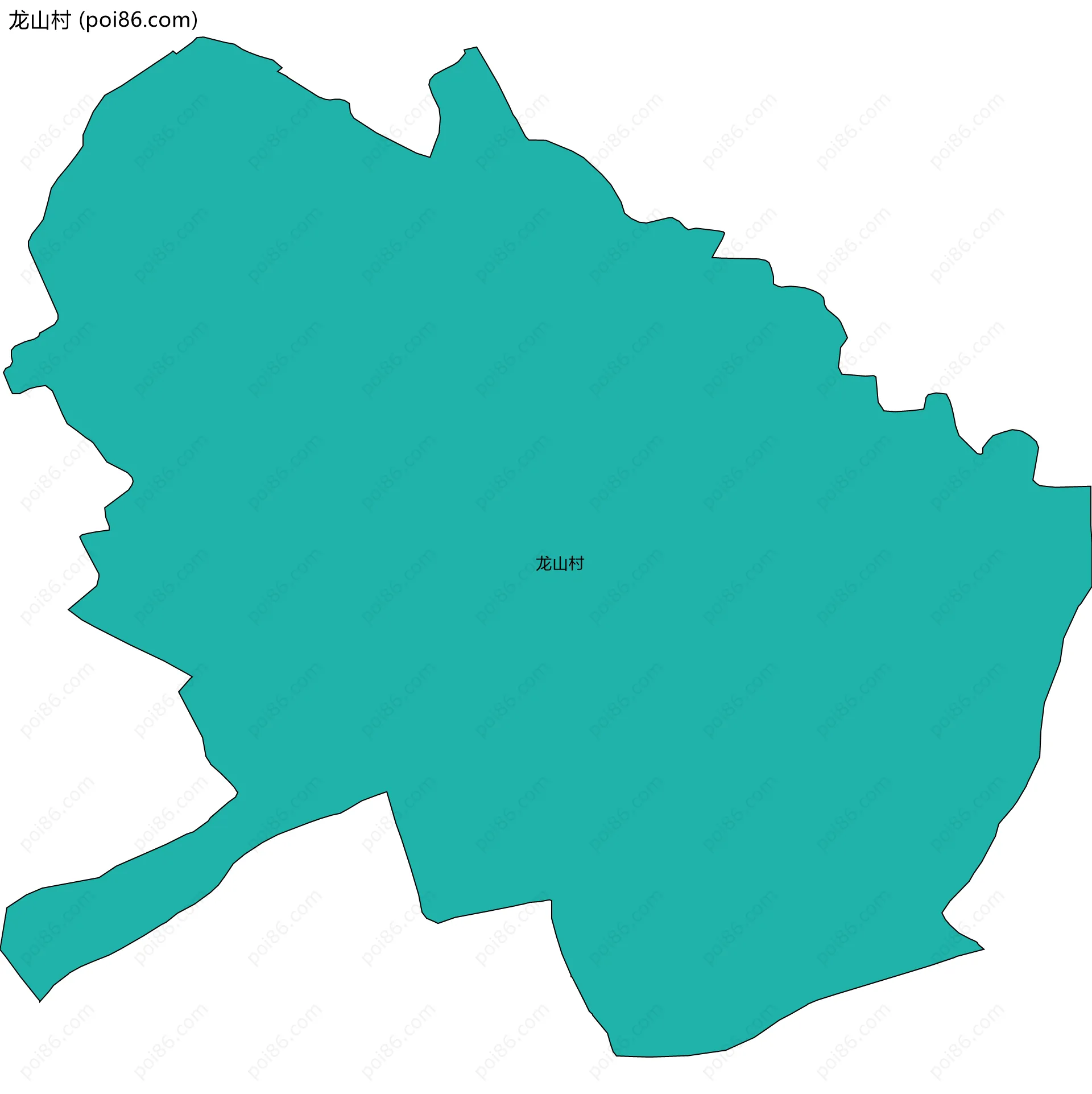 龙山村边界地图
