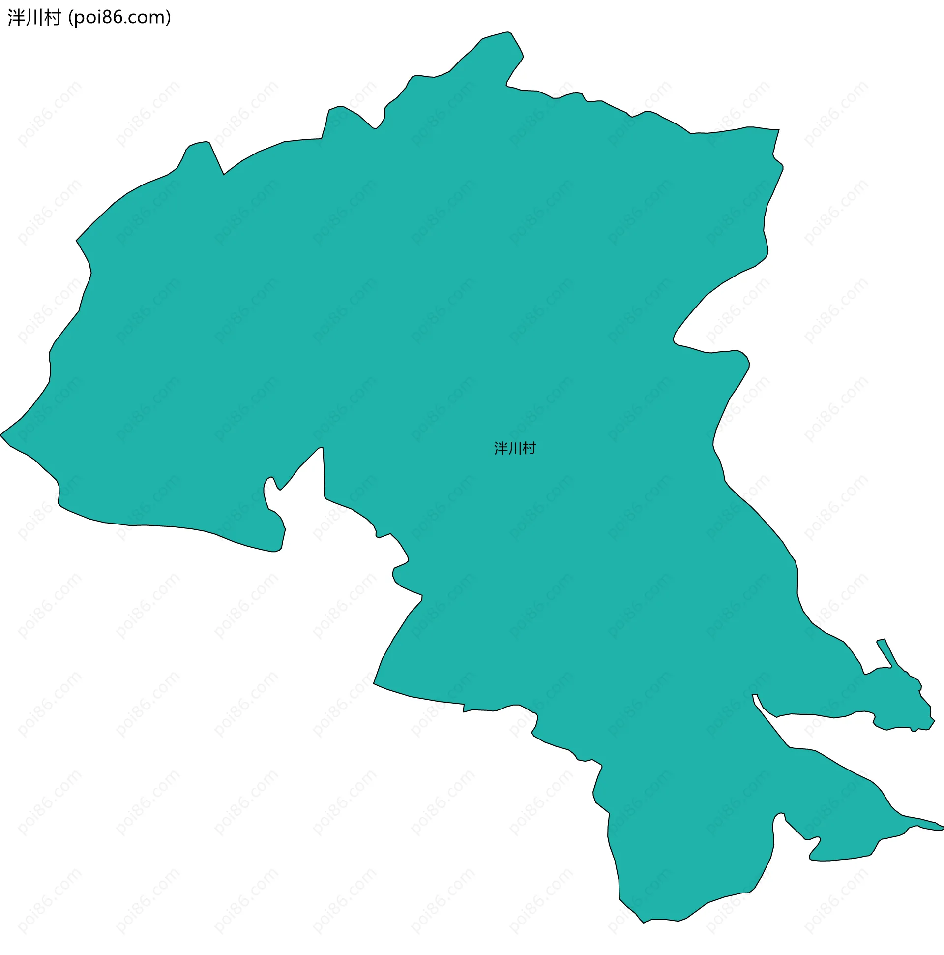 泮川村边界地图