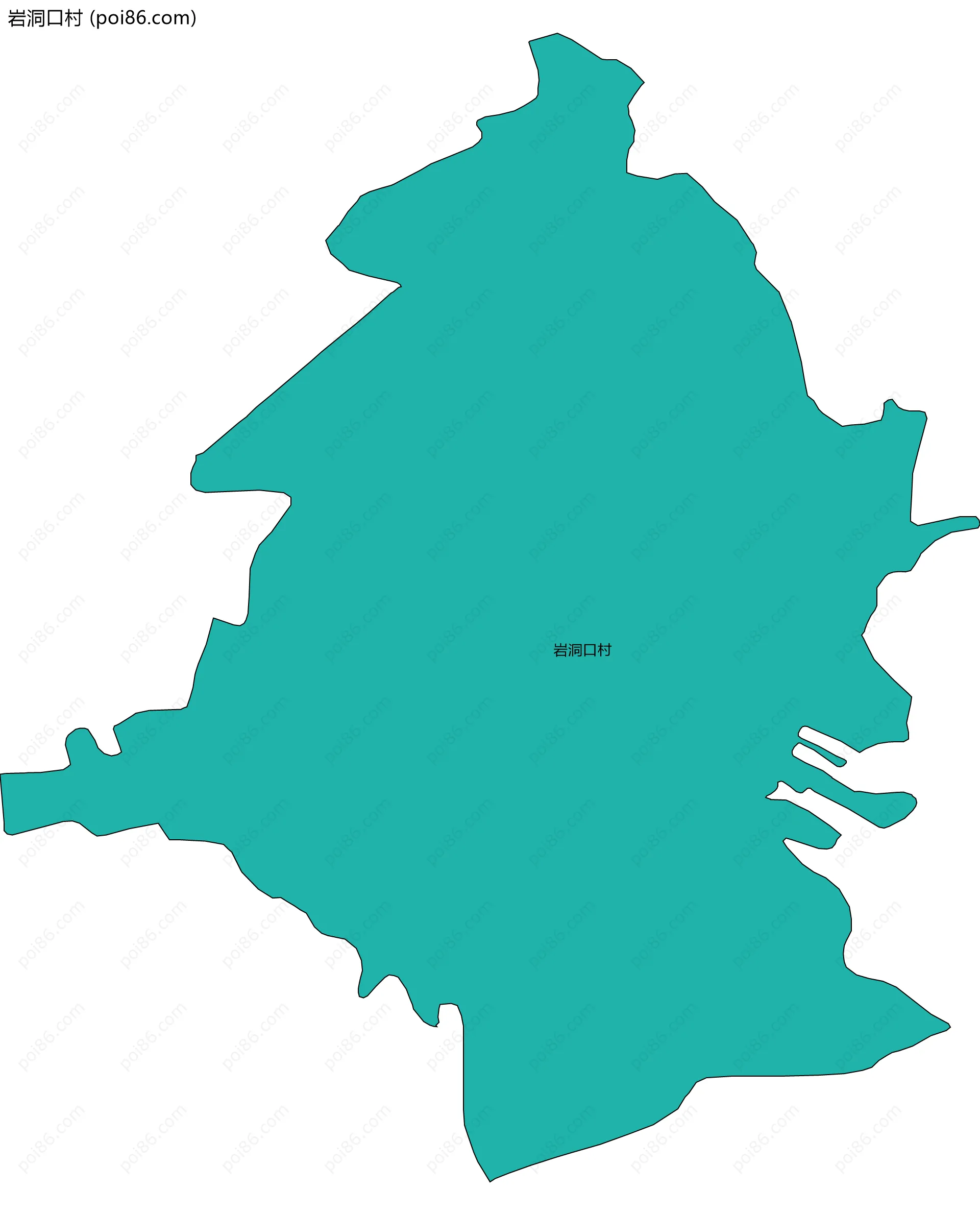 岩洞口村边界地图