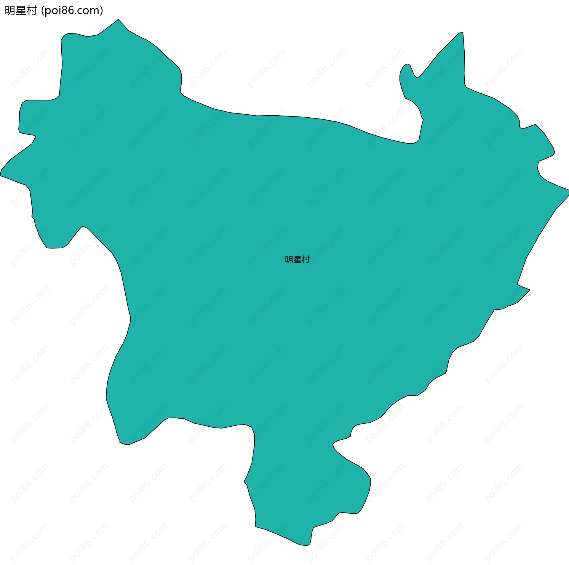 明星村边界地图