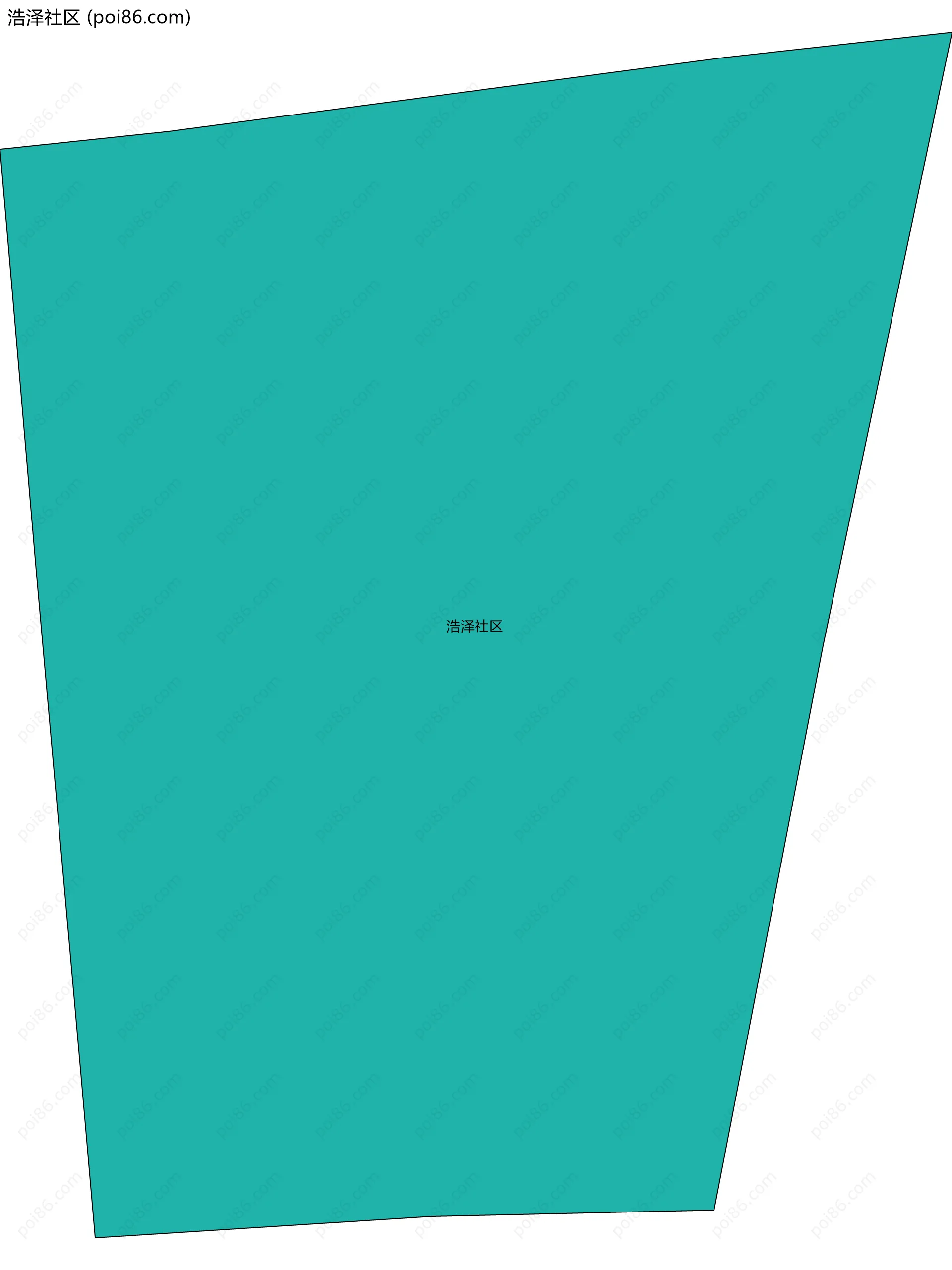 浩泽社区边界地图