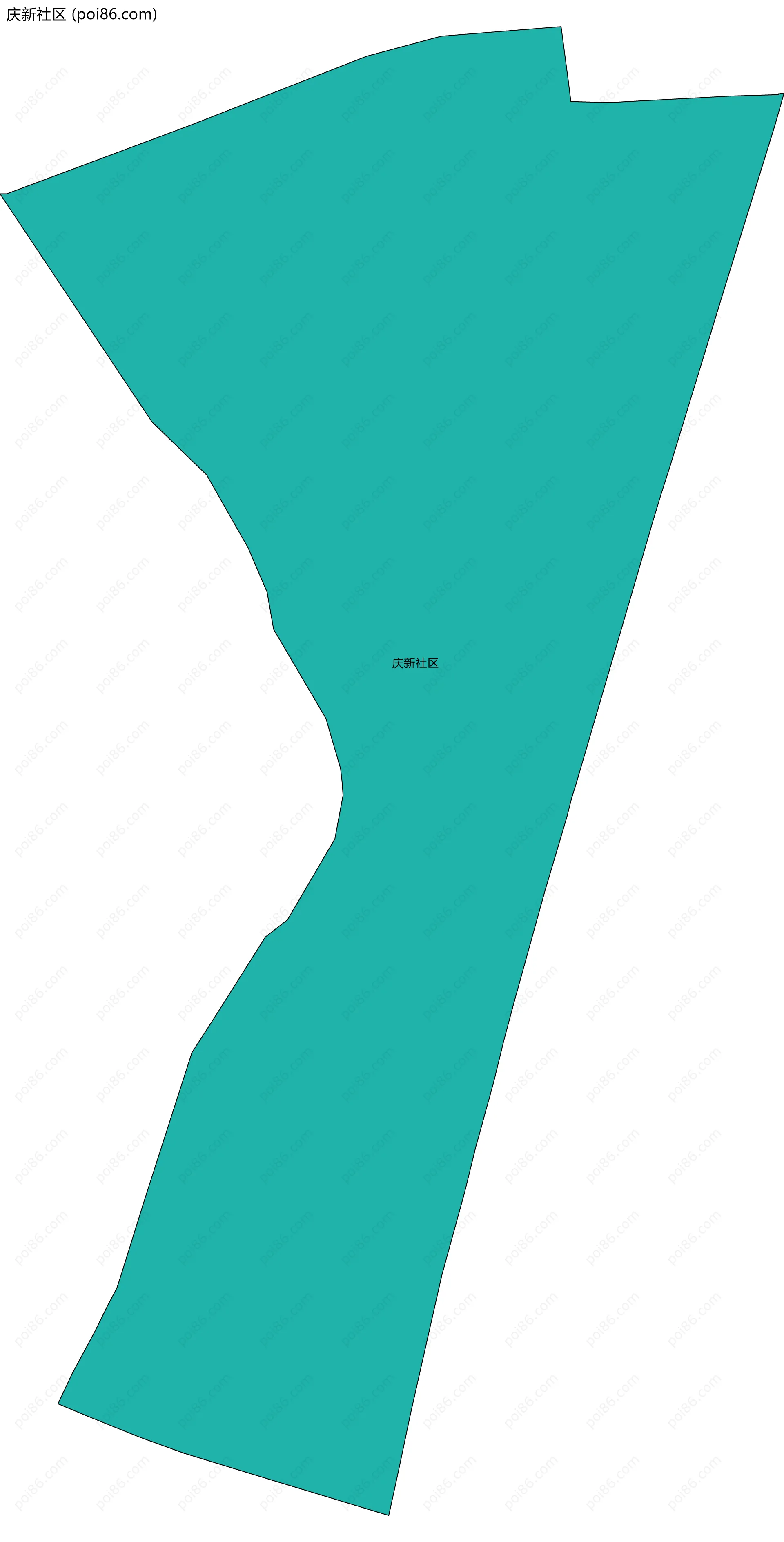 庆新社区边界地图