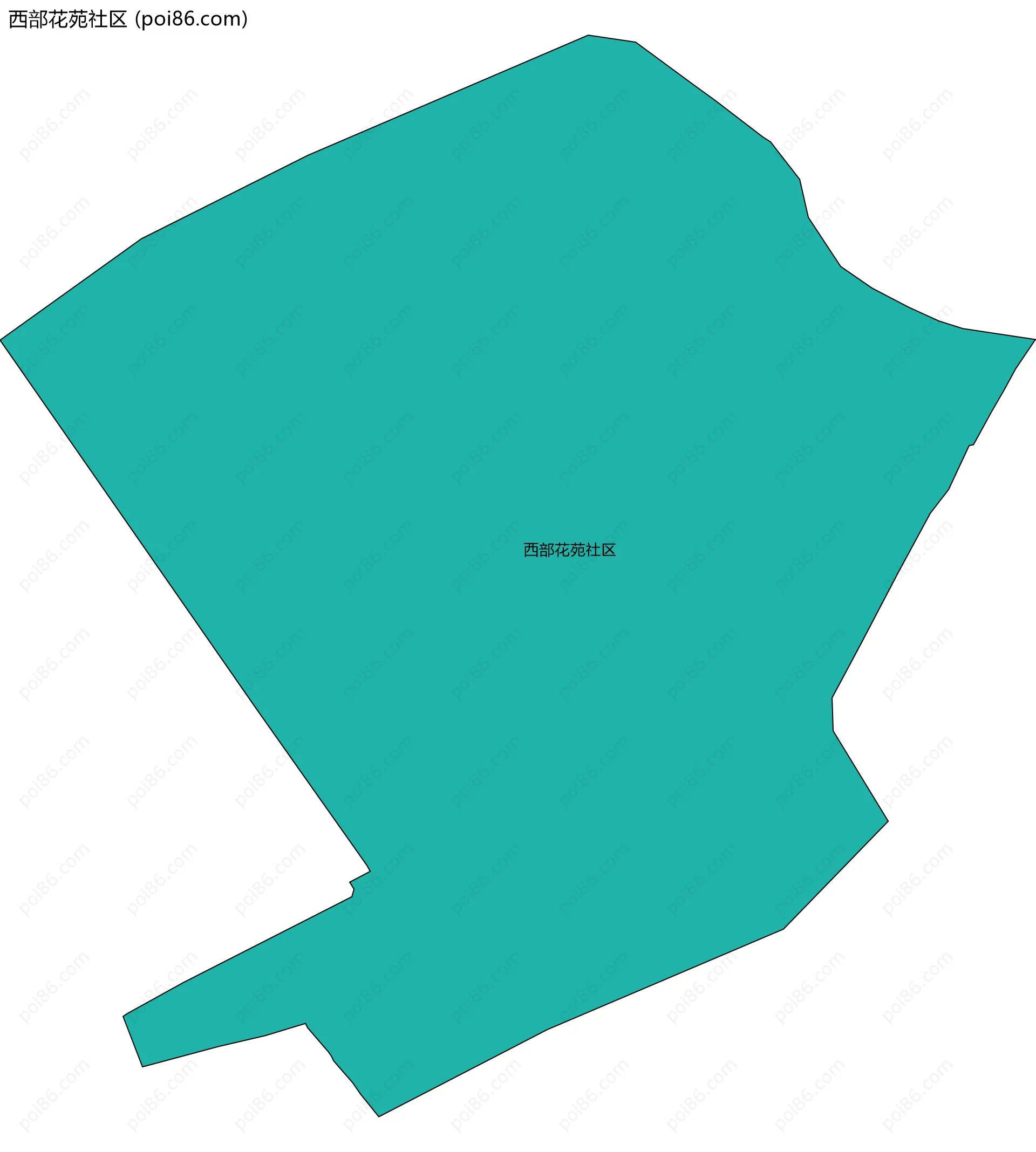 西部花苑社区边界地图