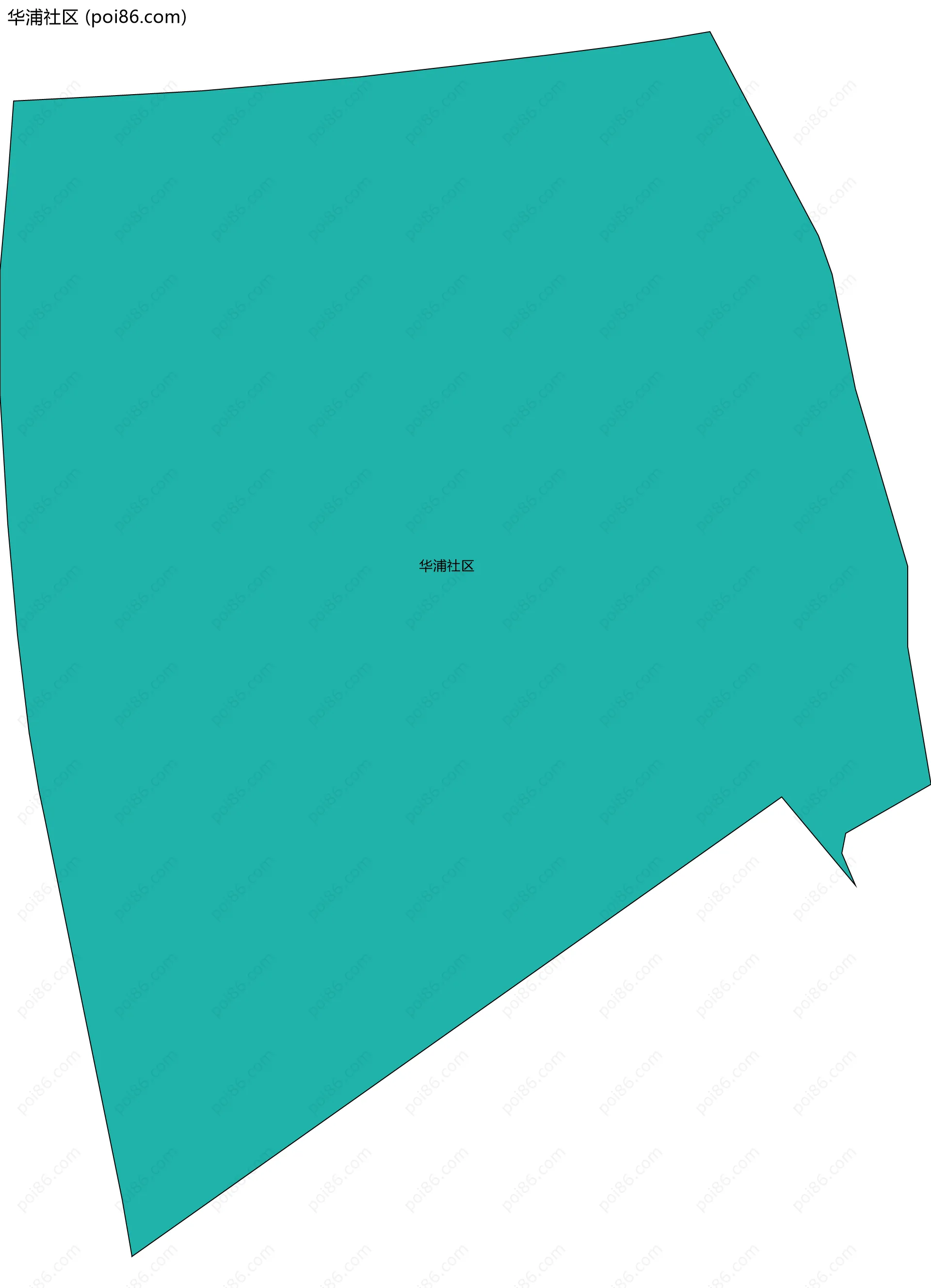 华浦社区边界地图