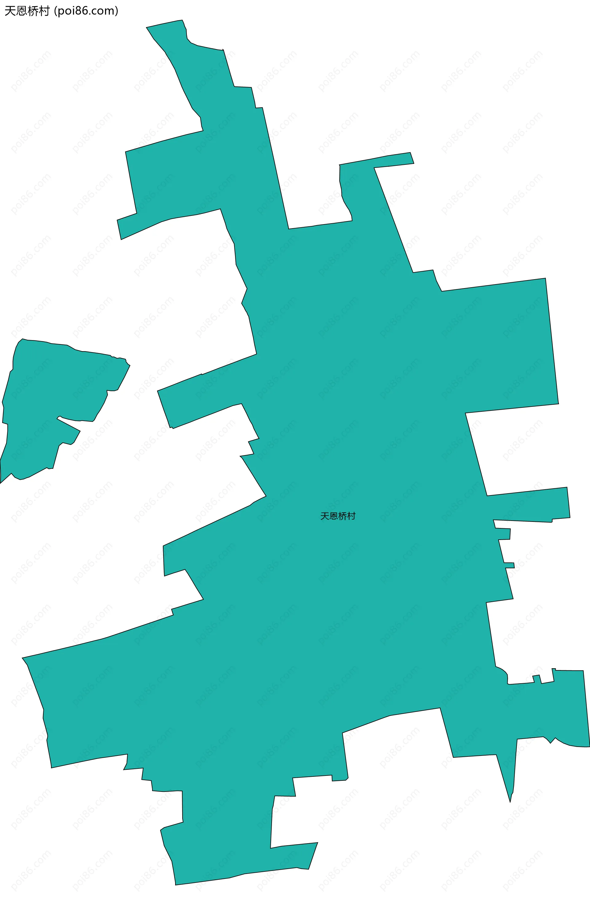 天恩桥村边界地图