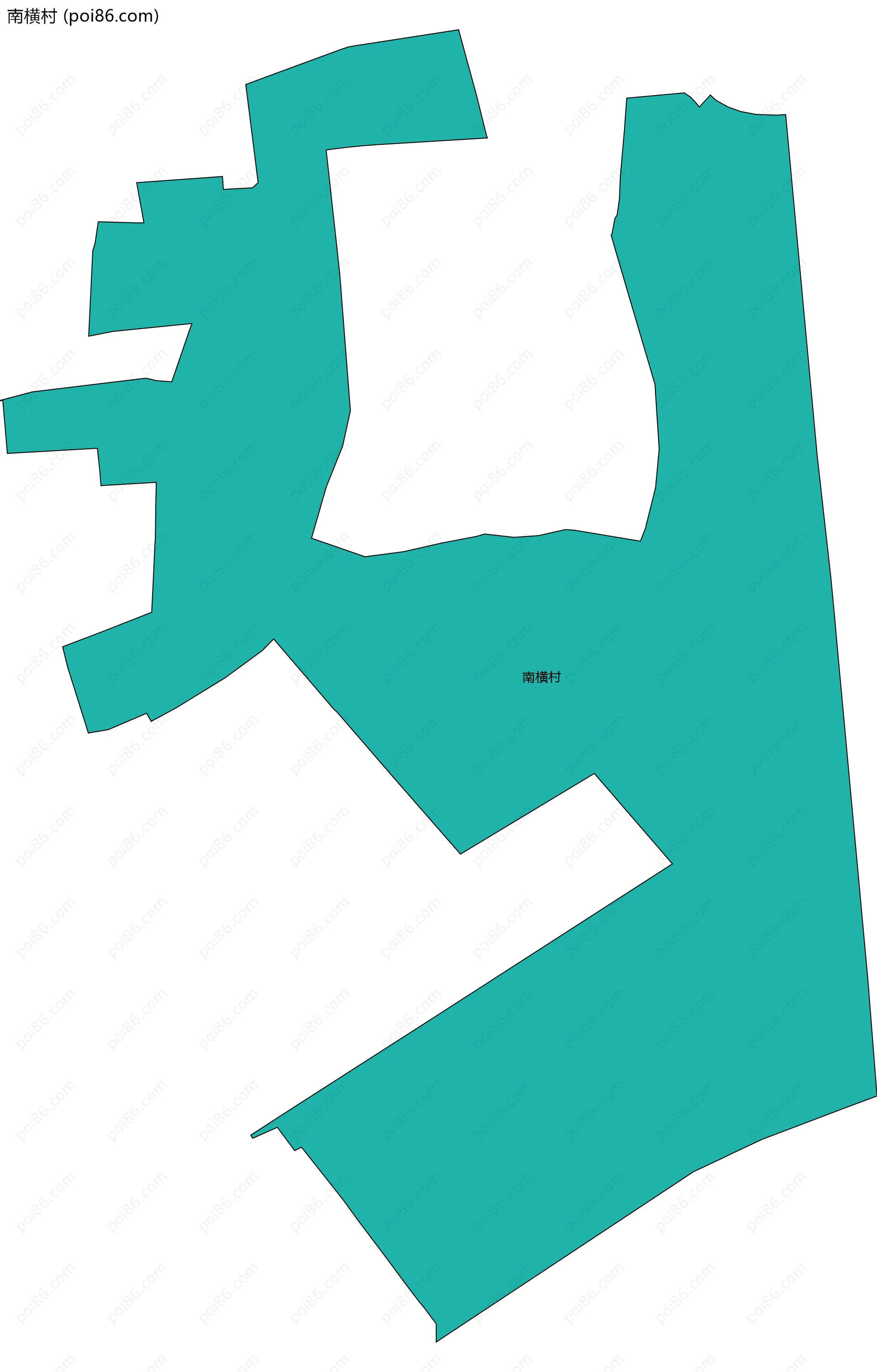 南横村边界地图