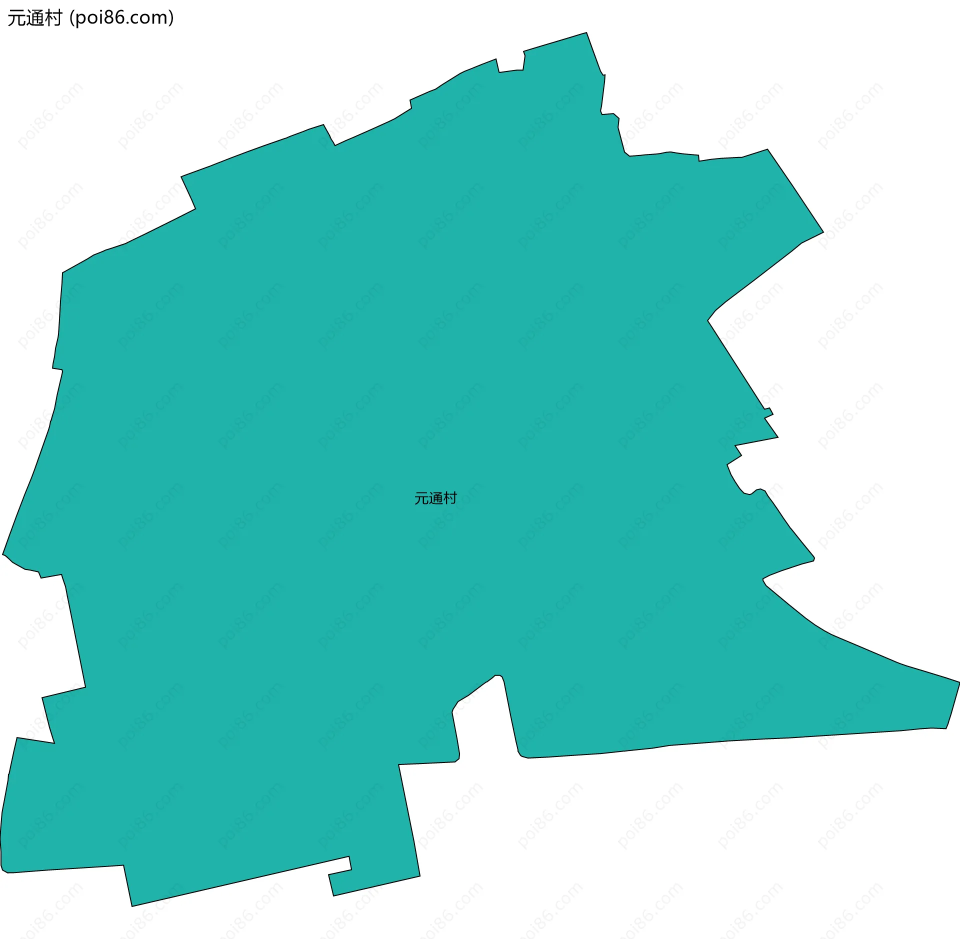 元通村边界地图