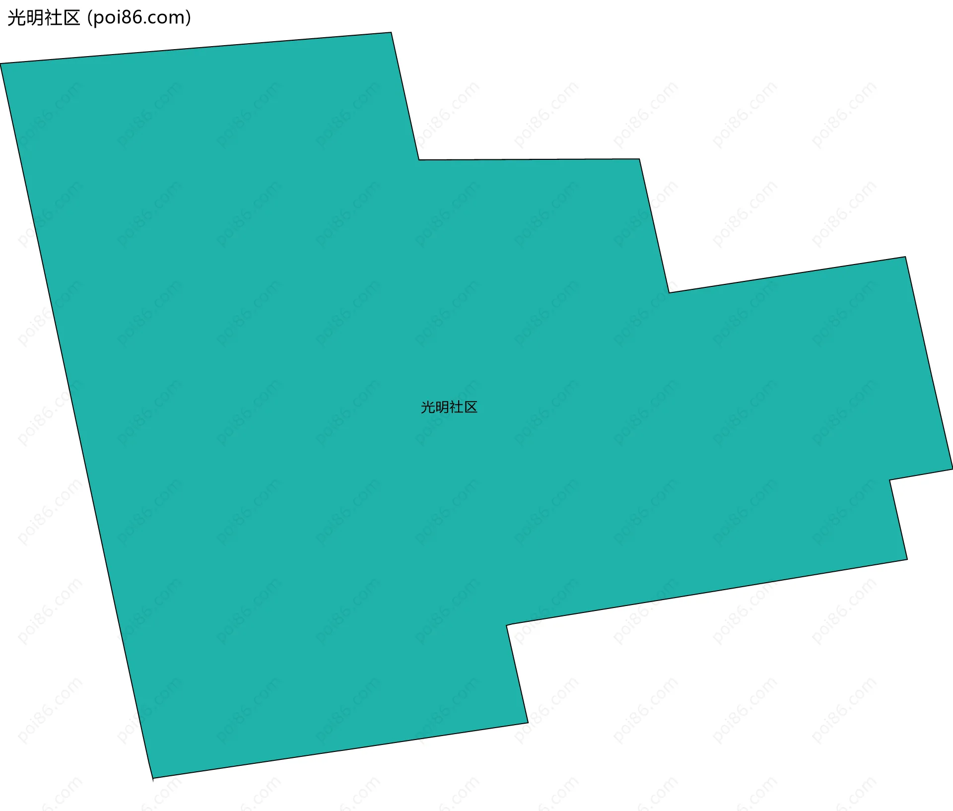 光明社区边界地图