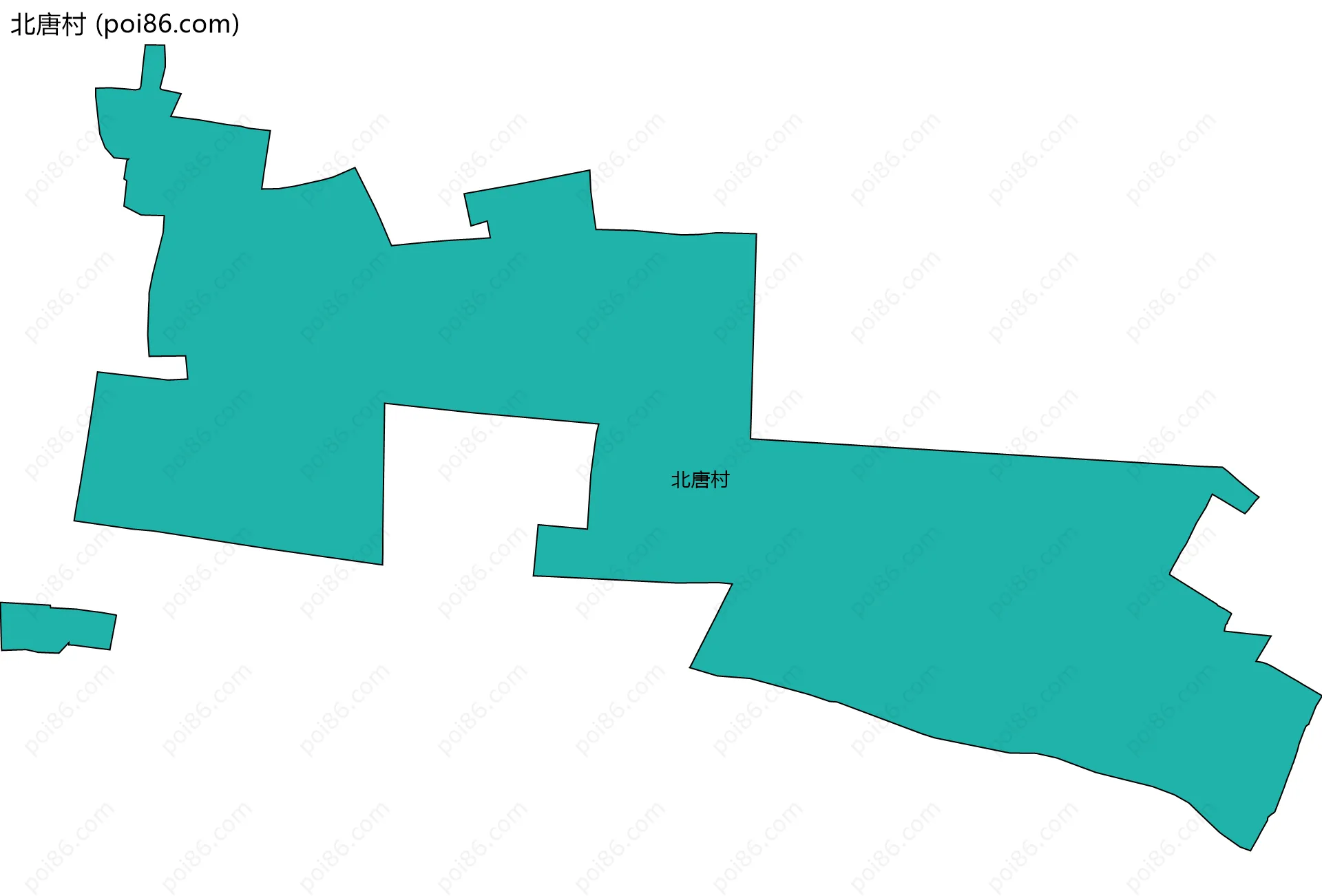 北唐村边界地图