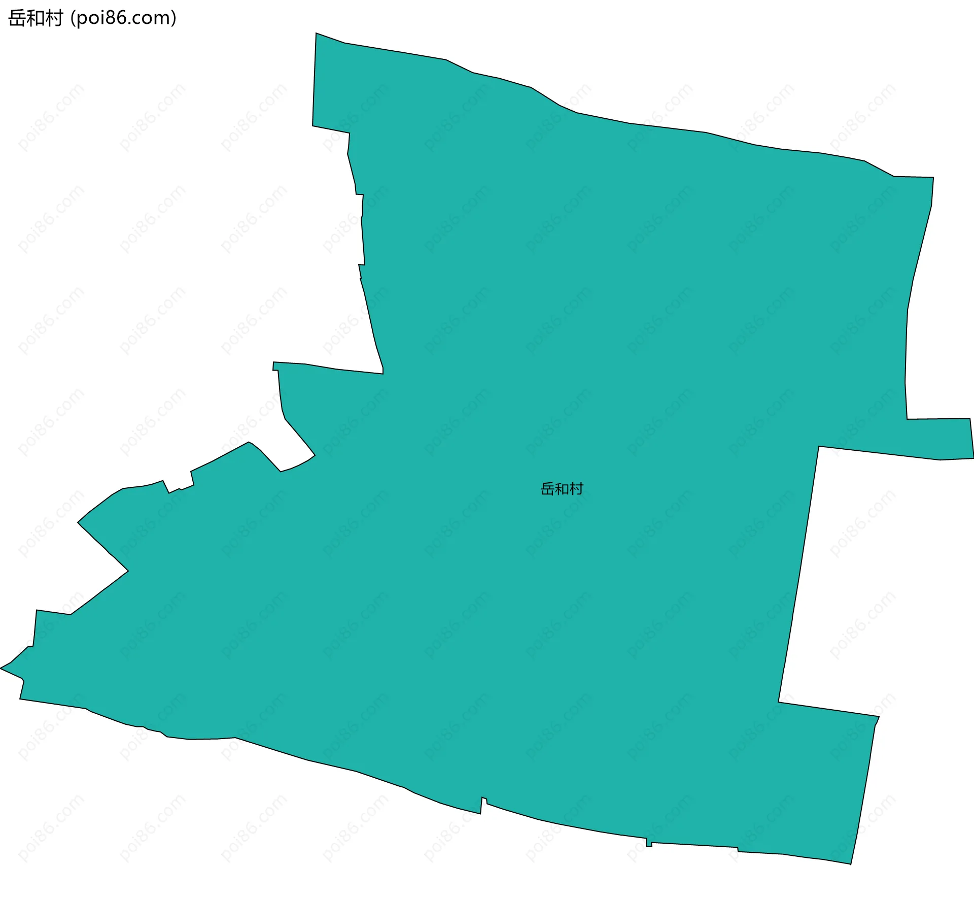 岳和村边界地图