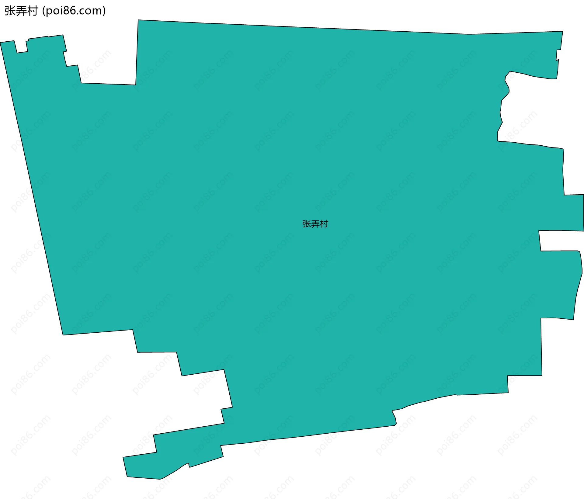 张弄村边界地图