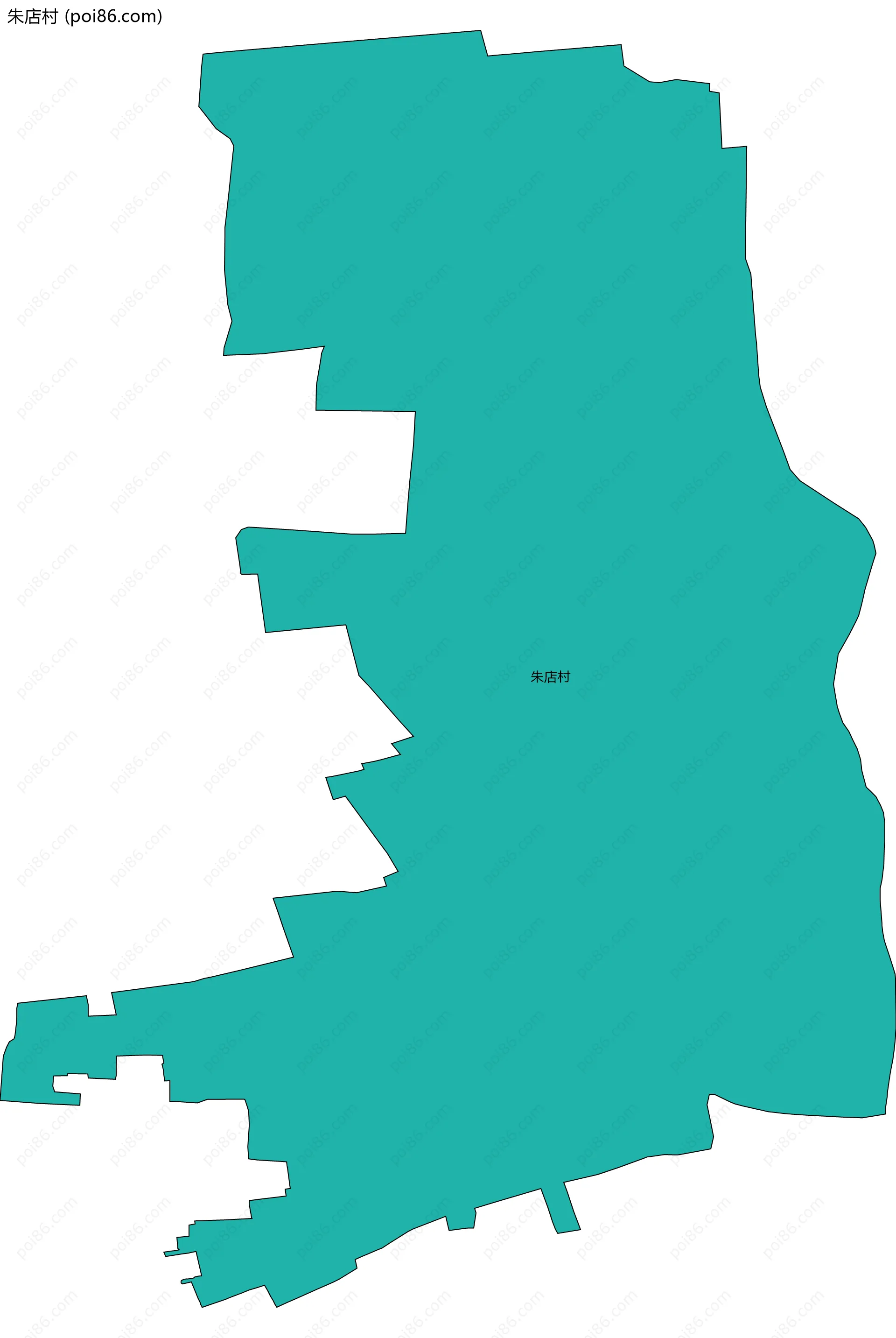 朱店村边界地图