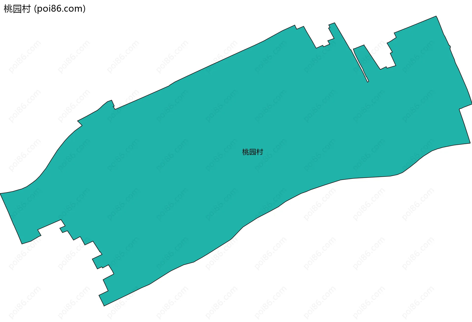 桃园村边界地图