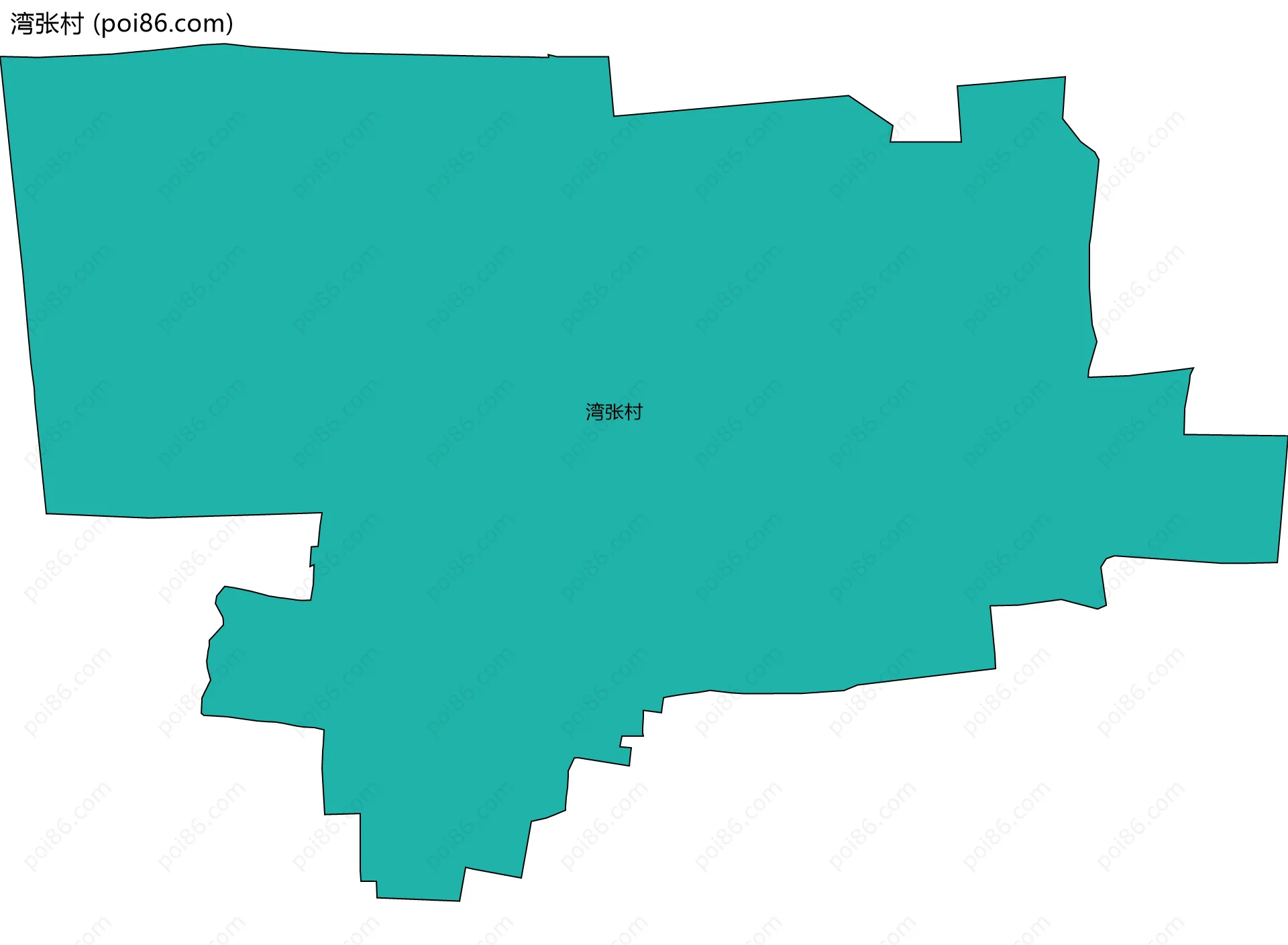 湾张村边界地图