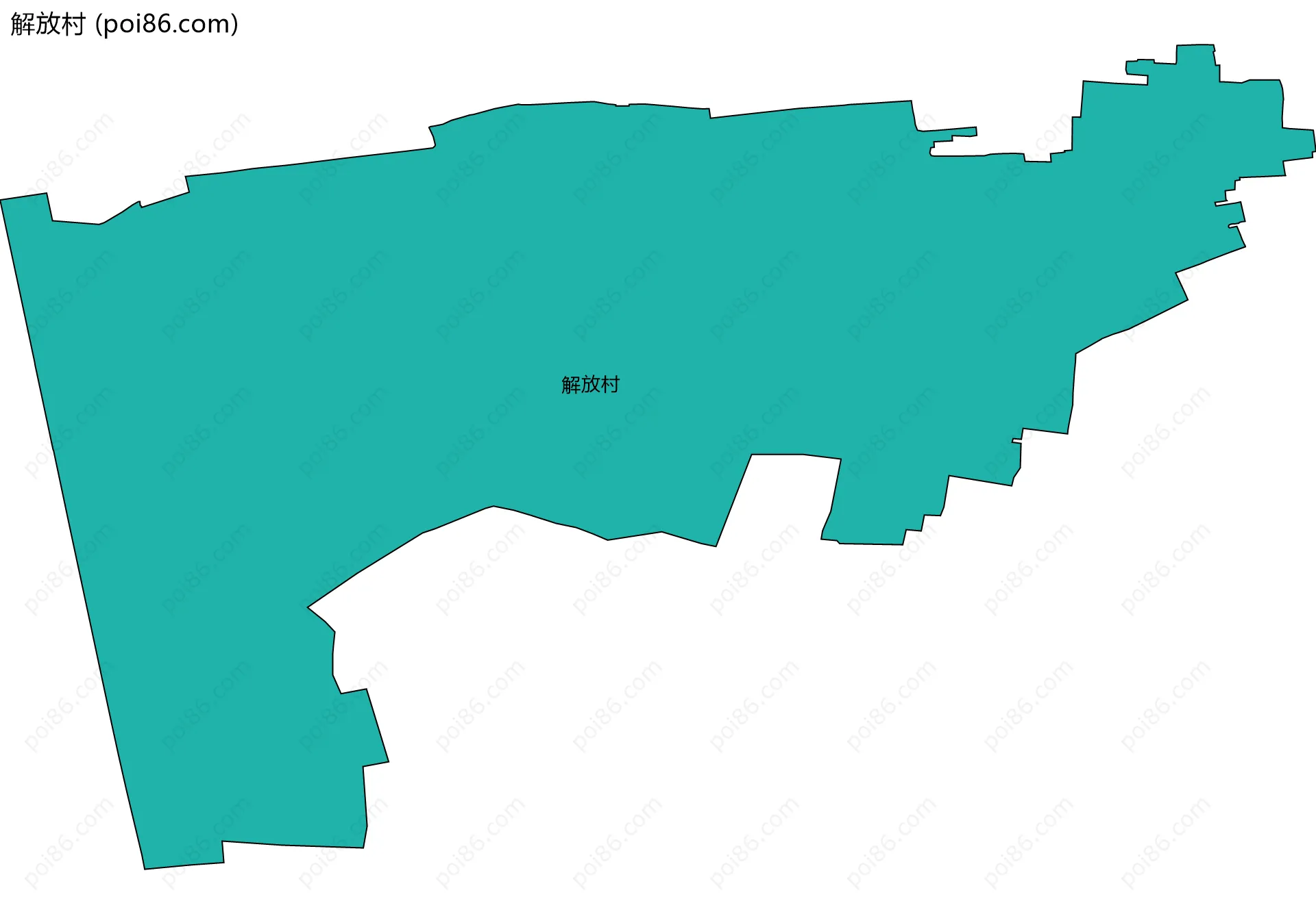解放村边界地图