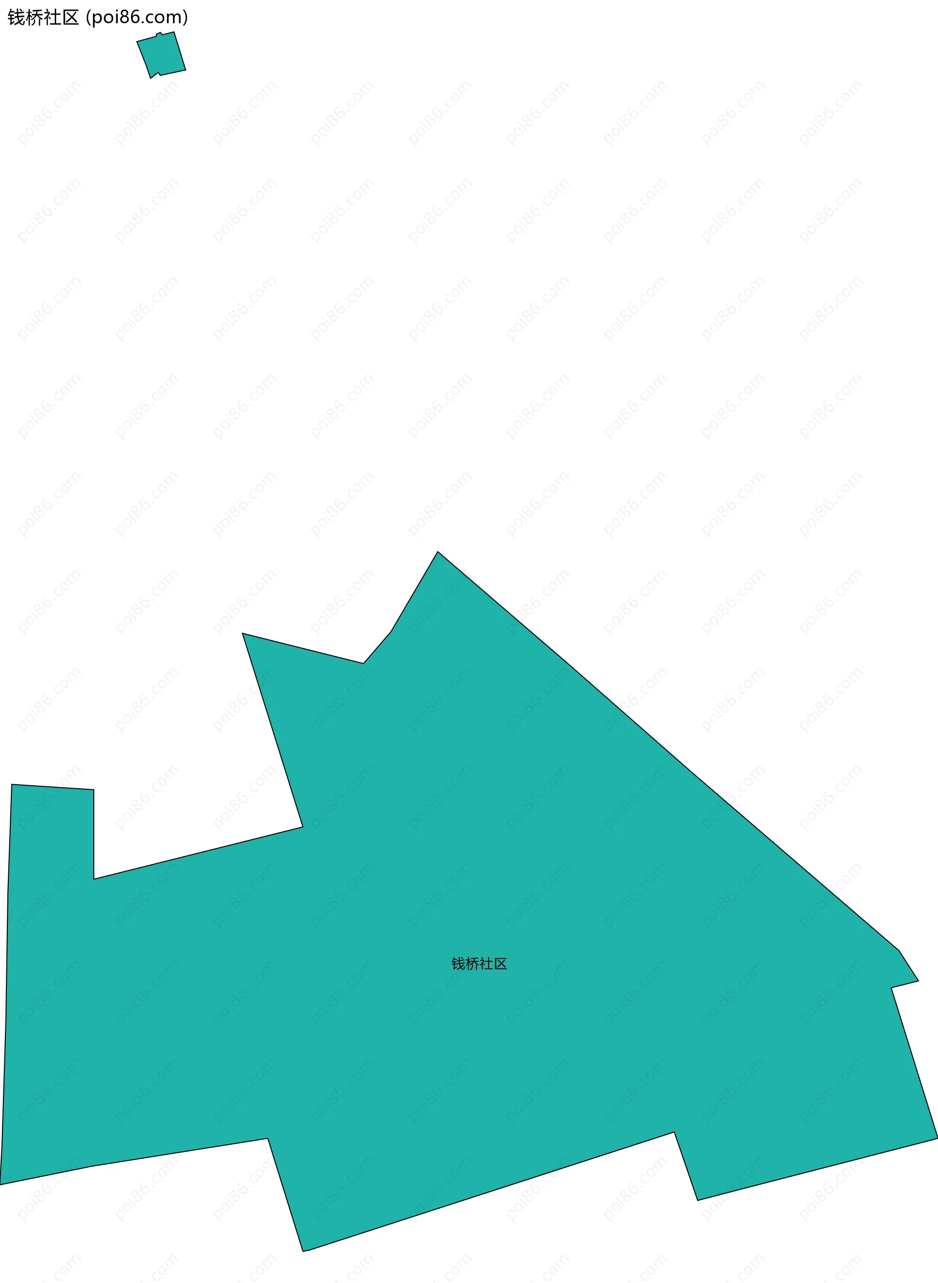 钱桥社区边界地图